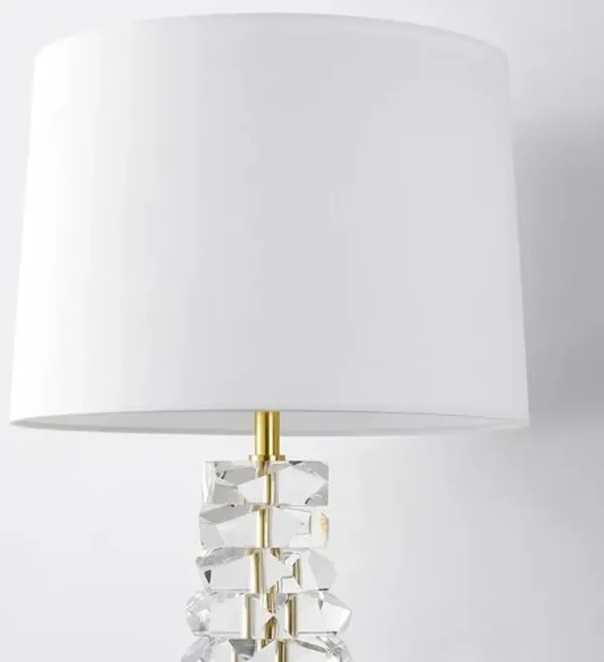 Aubrianna 28.5" Crystal Table Lamp - Clear/Aged Brass - Gold