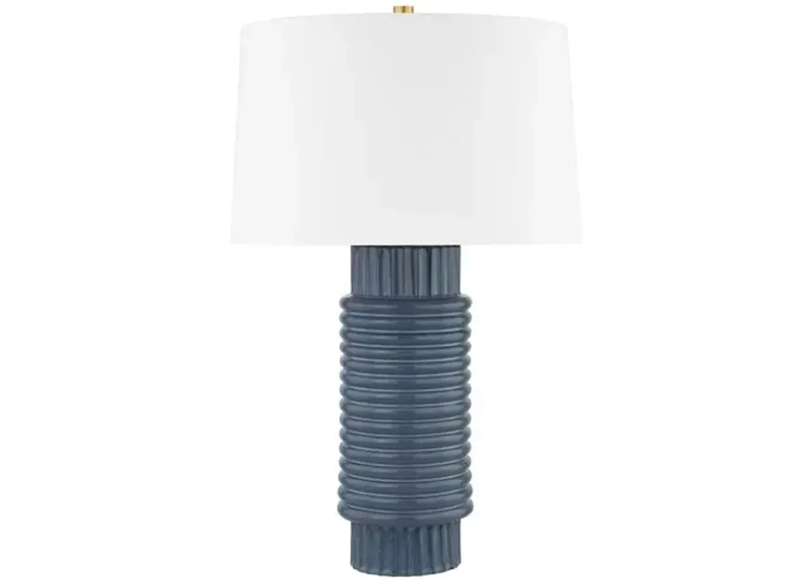 River Ceramic Table Lamp - Grey/Blue