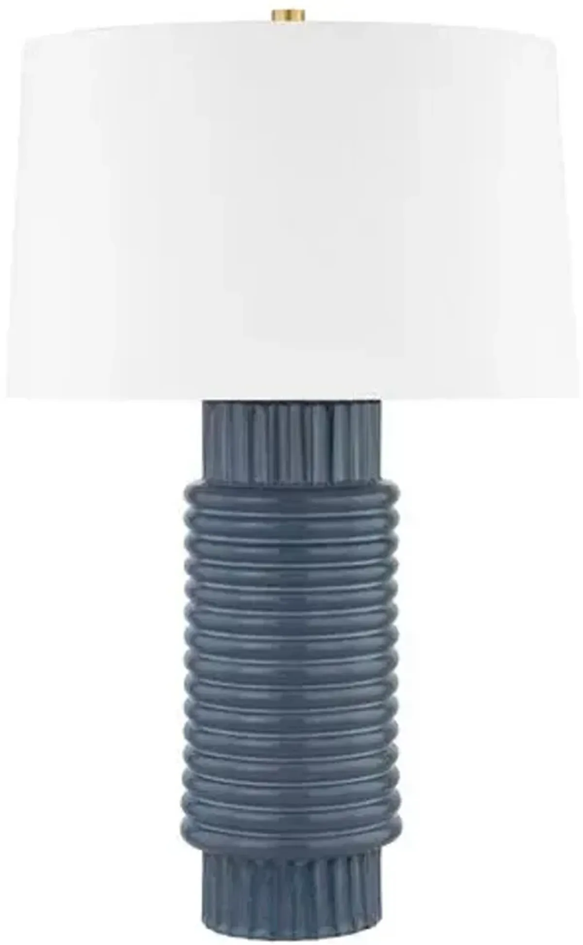 River Ceramic Table Lamp - Grey/Blue