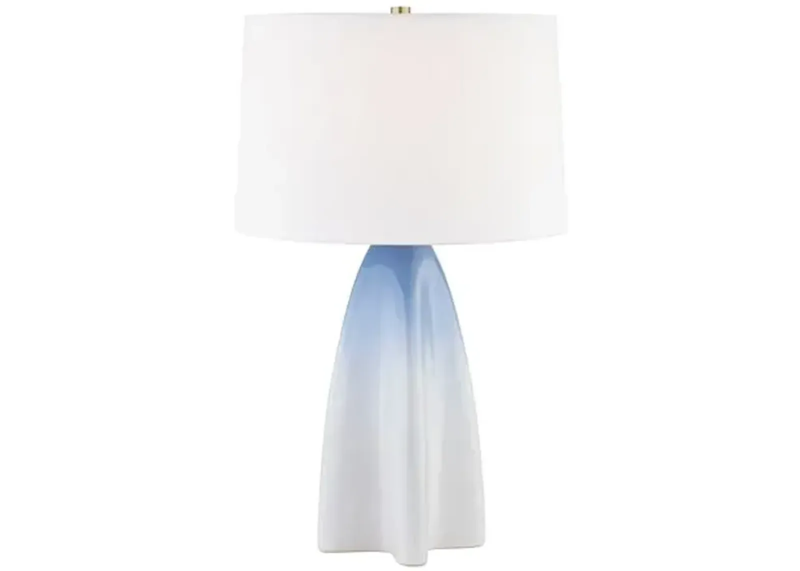 Cleo Ceramic Table Lamp - Gloss Sky Ombre - Blue