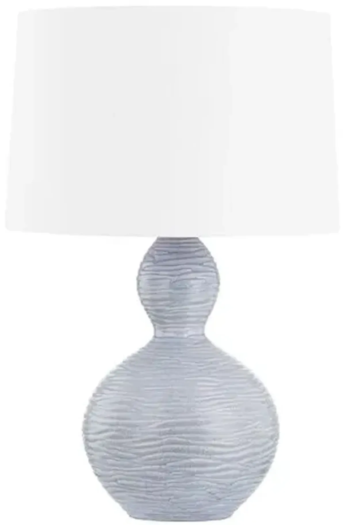 Vera Ceramic Table Lamp - Crackle Grey - Black