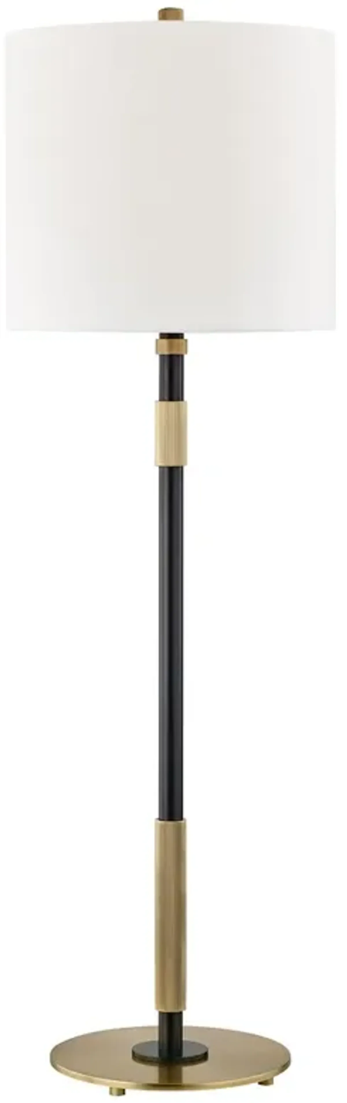 Parker Table/Buffet Lamp - Belgian Linen/Aged Old Bronze - Brown