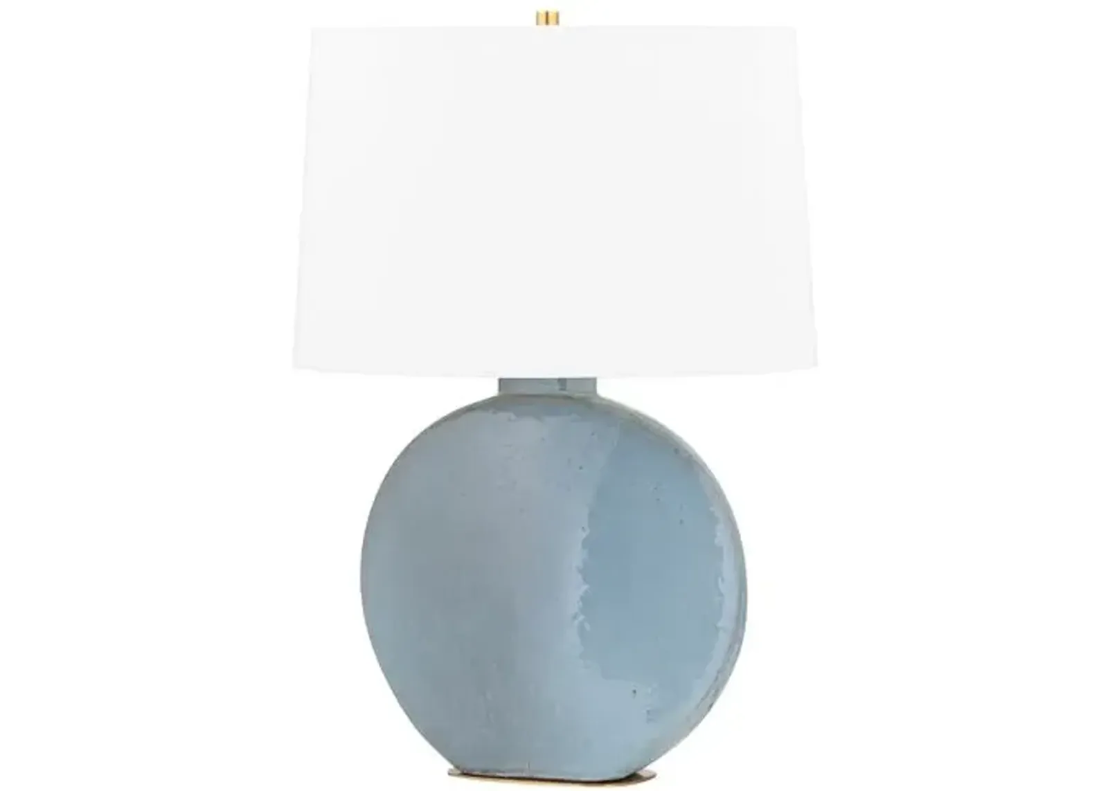 Jaslynn Ceramic Disc Table Lamp - Blue-Gray