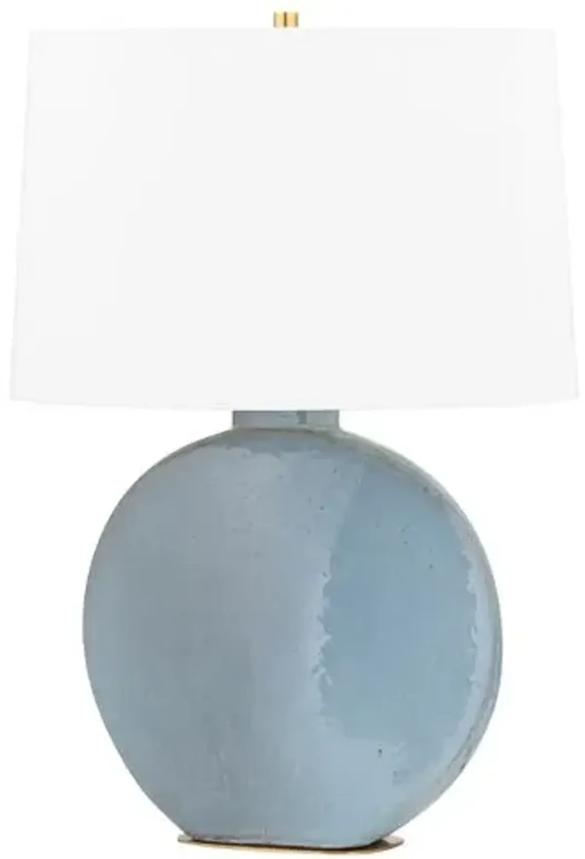 Jaslynn Ceramic Disc Table Lamp - Blue-Gray