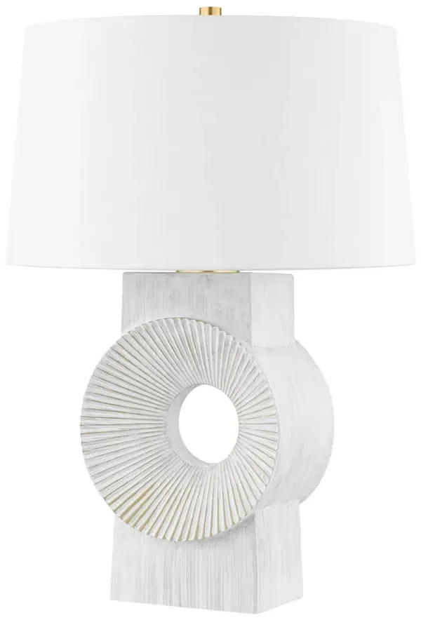 Brice Ceramic Table Lamp - Whitewash
