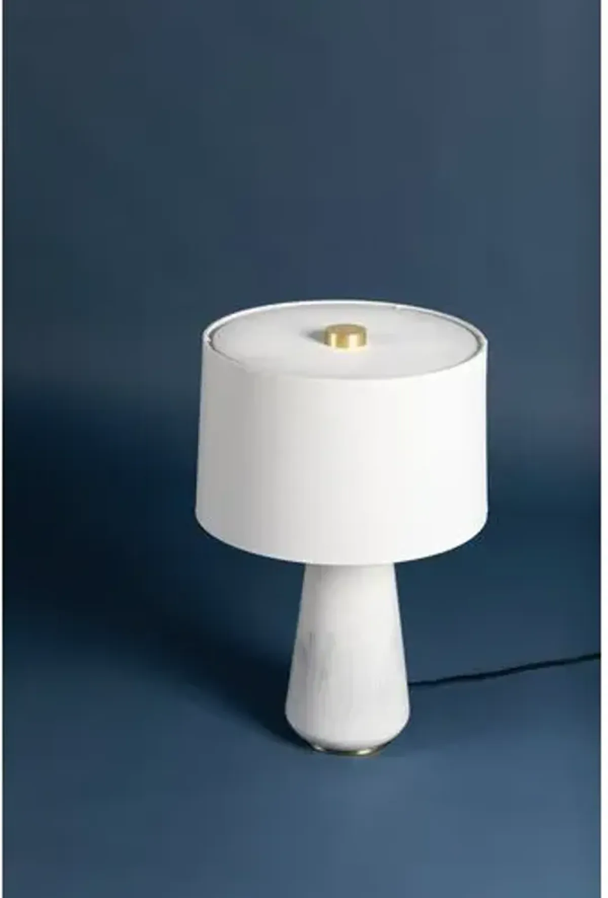 Jair 26" Ceramic Table Lamp - Gloss White Ash