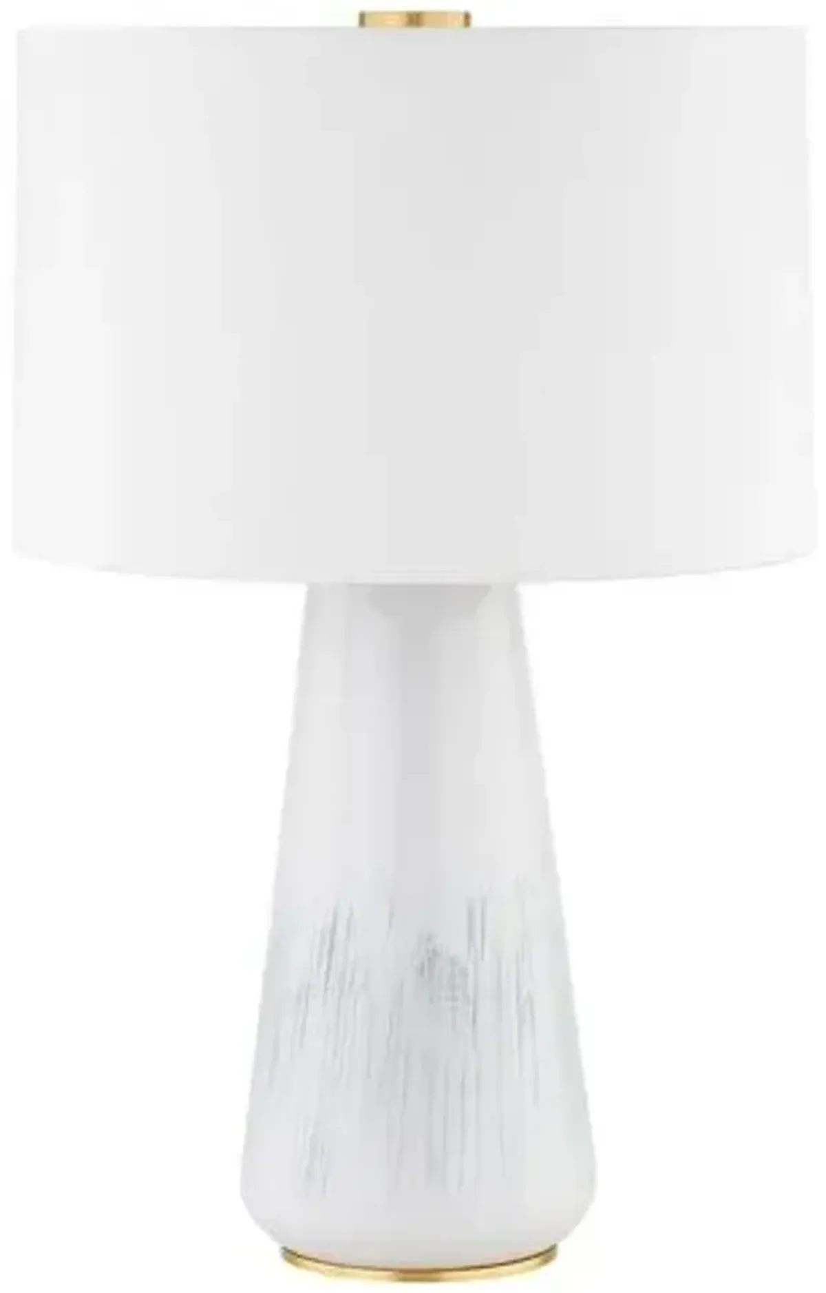 Jair 26" Ceramic Table Lamp - Gloss White Ash