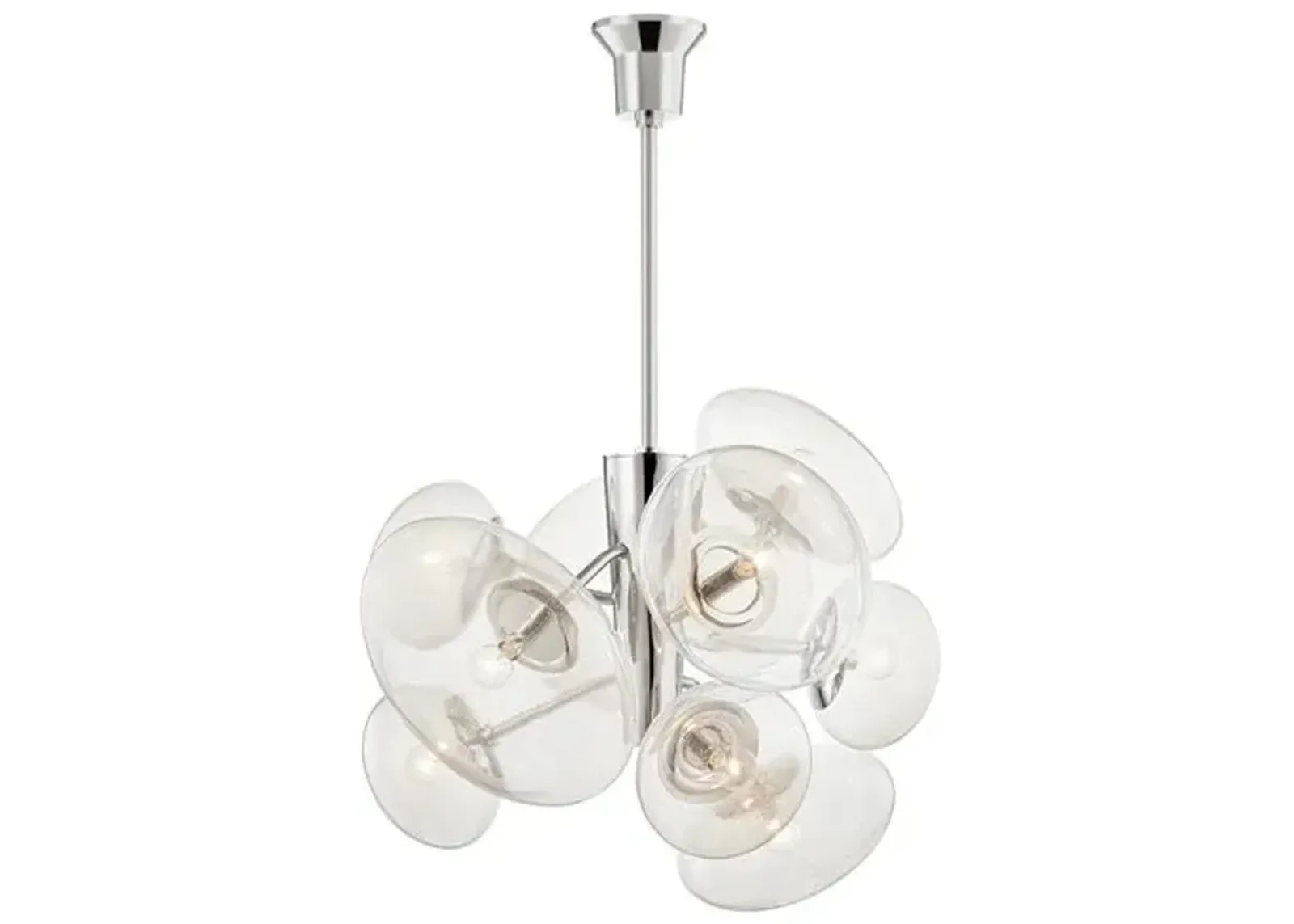 Opera 26.5" Glass Chandelier - Silver