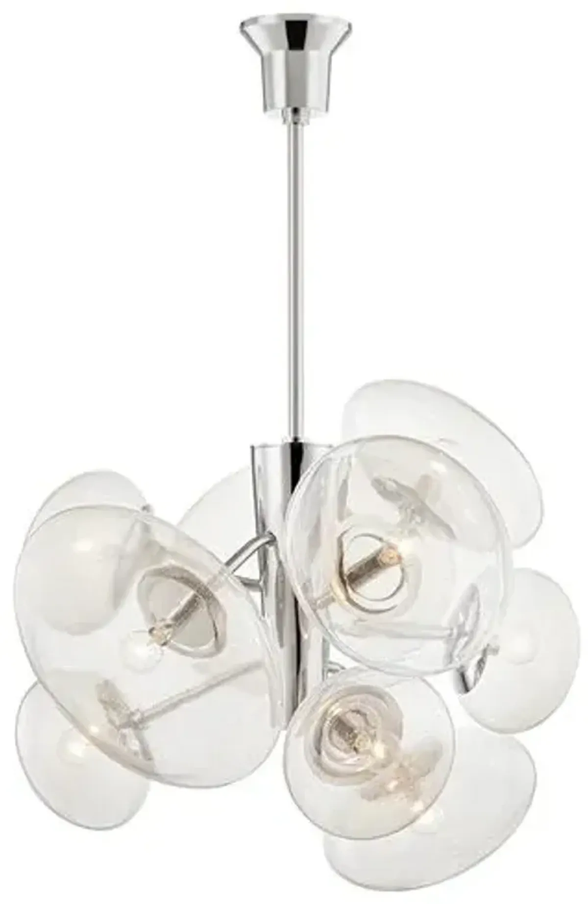 Opera 26.5" Glass Chandelier - Silver