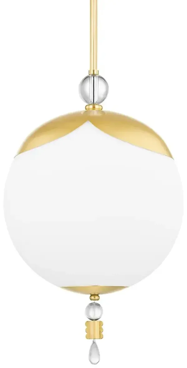 Perla Globe Pendant - Aged Brass - Gold