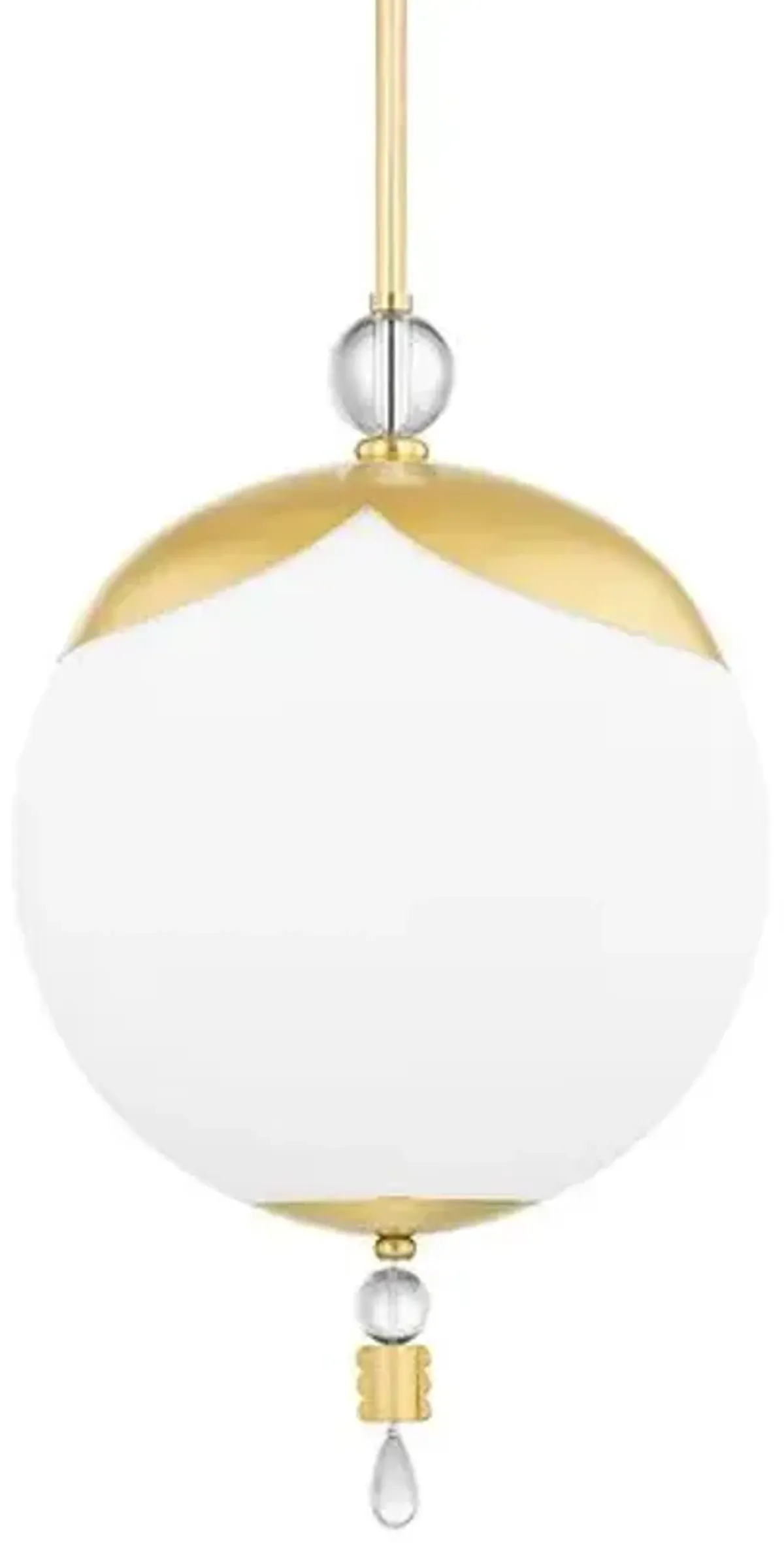 Perla Globe Pendant - Aged Brass - Gold