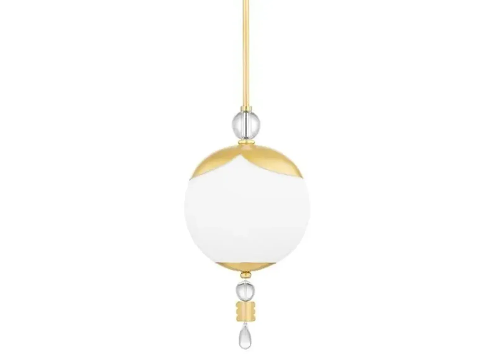 Perla Globe Pendant - Aged Brass - Gold