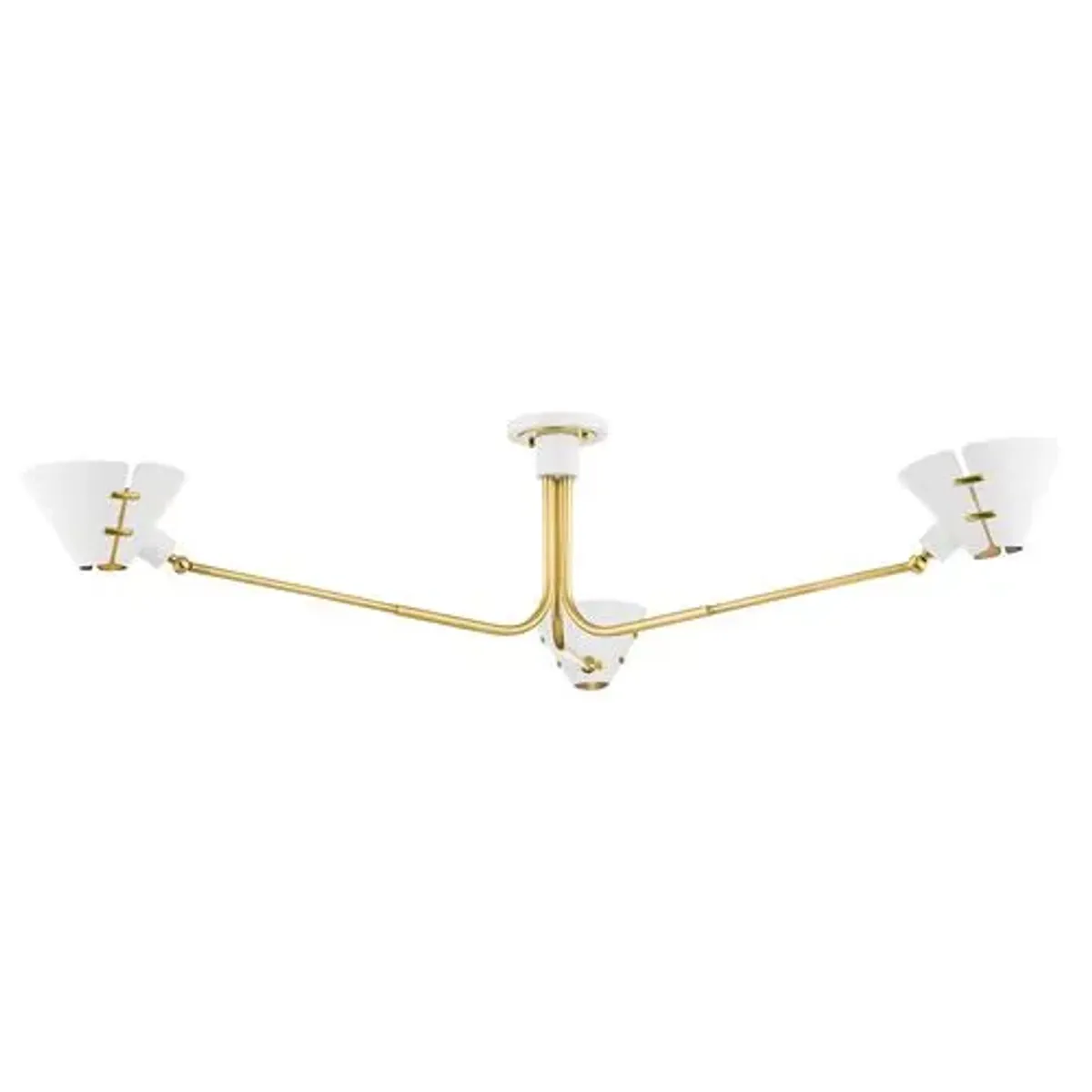 Split 13.25" Semi Flush - Aged Brass/Soft White