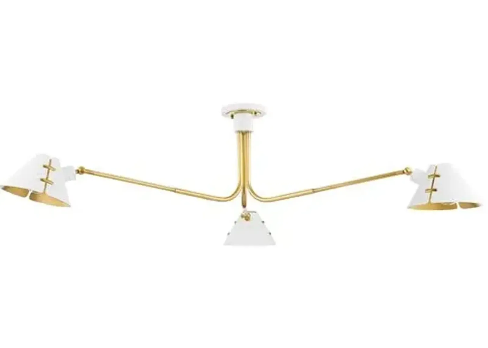 Split 13.25" Semi Flush - Aged Brass/Soft White