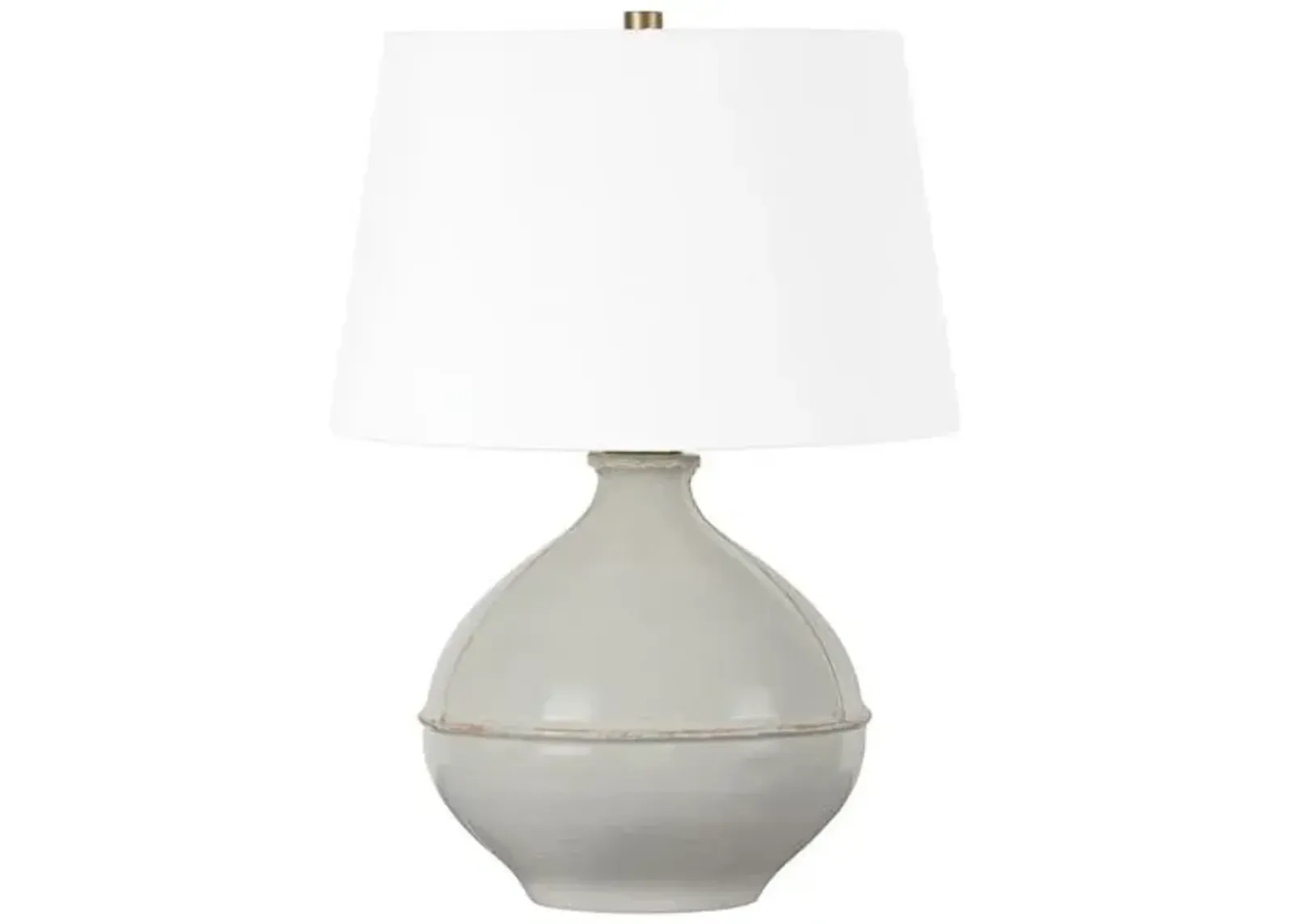 Lauren Liess - Salvage 24" Ceramic Table Lamp - Pale Sage - Gray