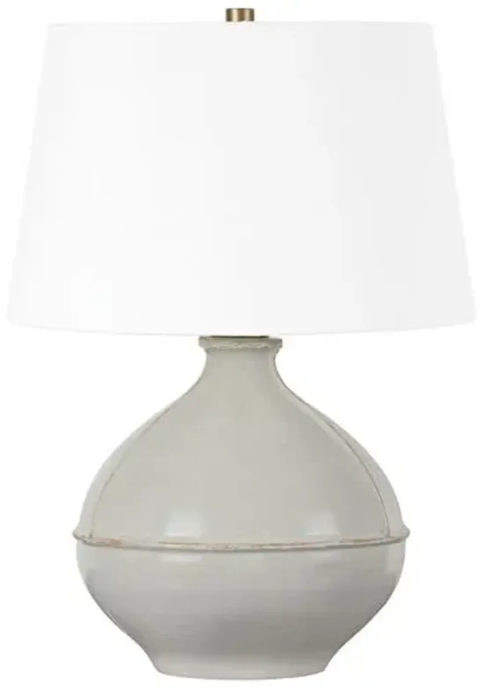 Lauren Liess - Salvage 24" Ceramic Table Lamp - Pale Sage - Gray