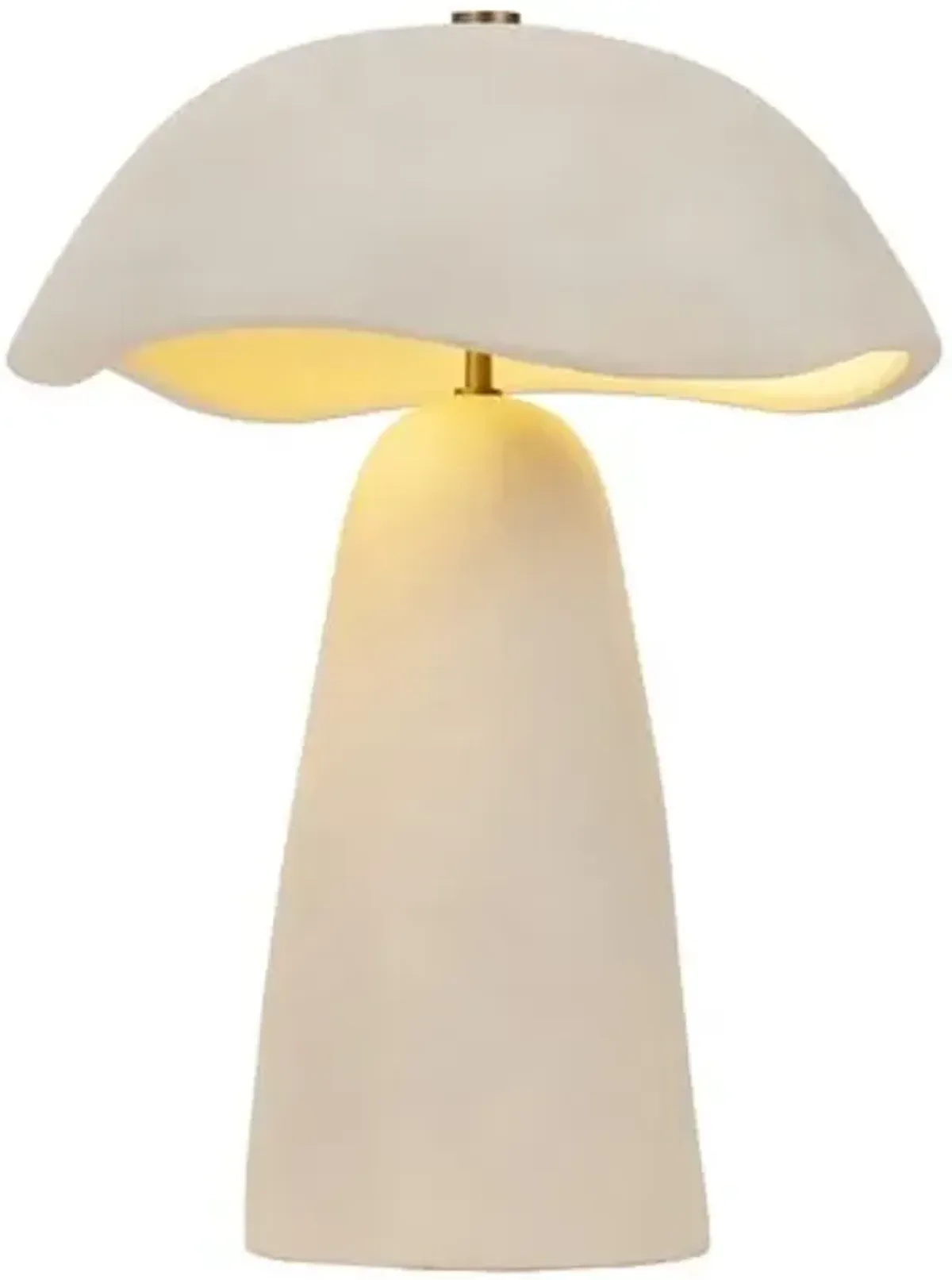 Soloma Ceramic Dome Table Lamp - Artisan White