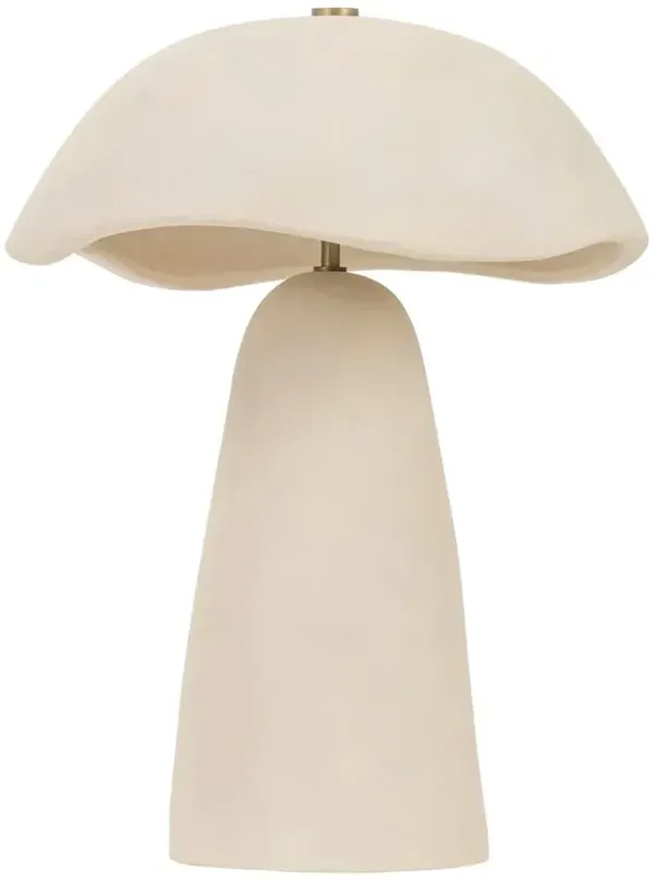 Soloma Ceramic Dome Table Lamp - Artisan White
