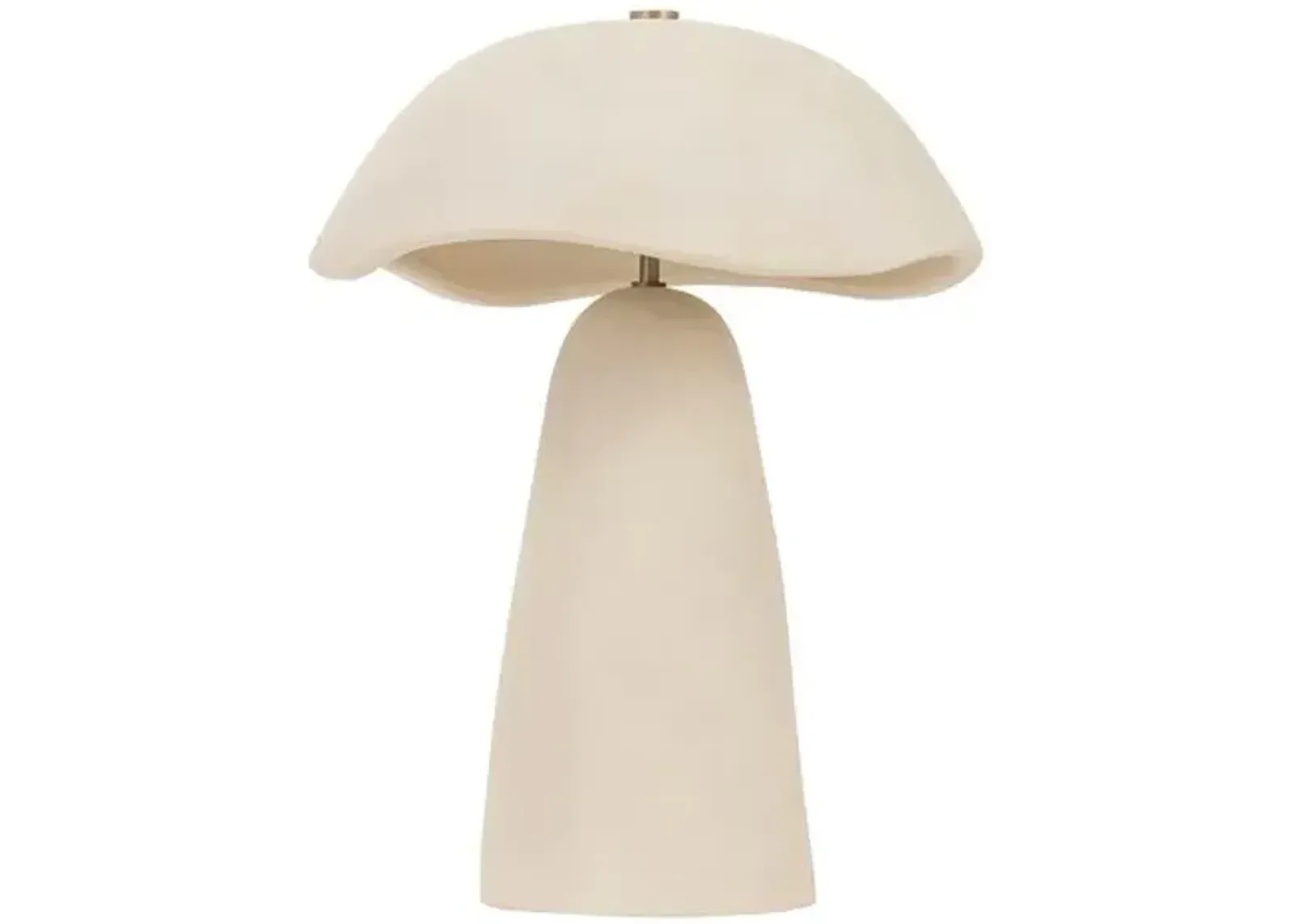 Soloma Ceramic Dome Table Lamp - Artisan White