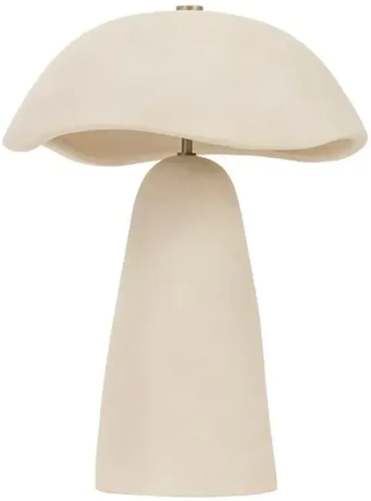 Soloma Ceramic Dome Table Lamp - Artisan White