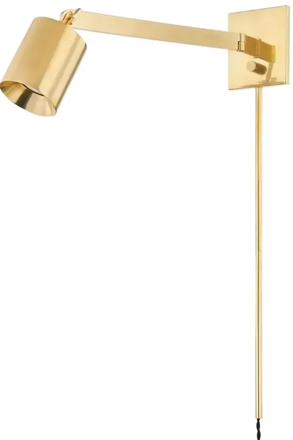 Highgrove 9.25" Plug-in Wall Sconce - Gold