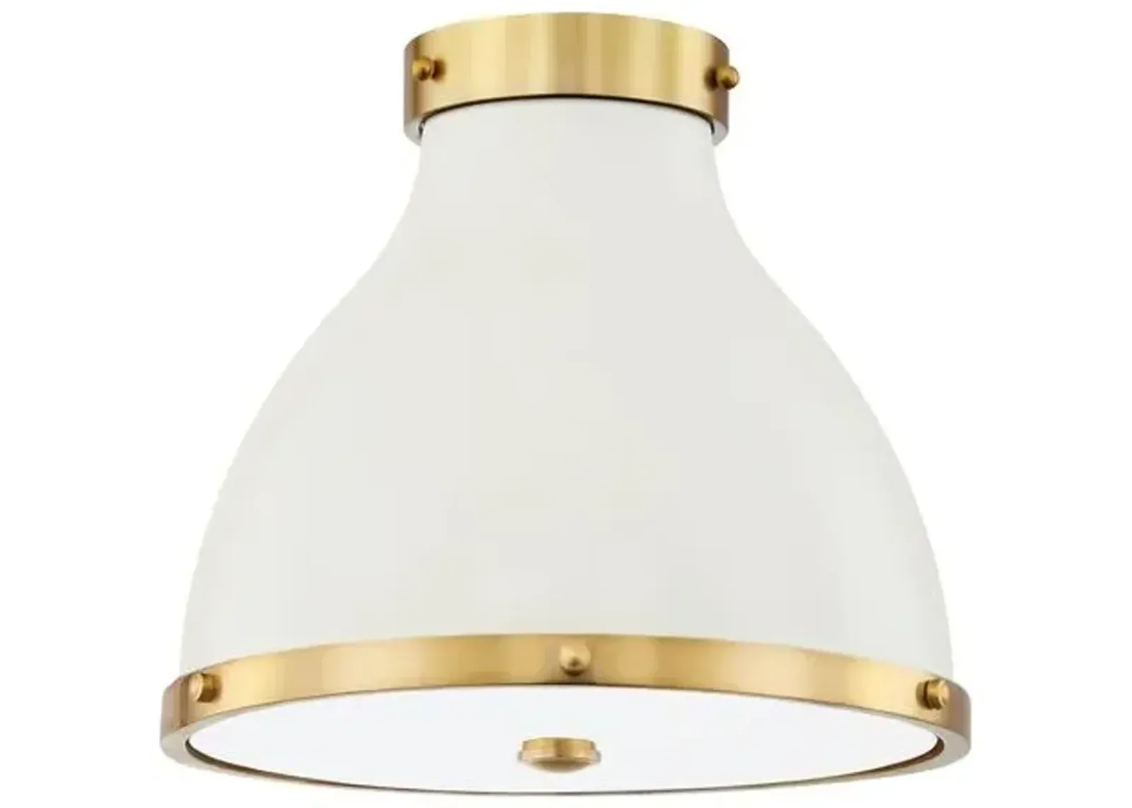 Painted No. 3 11" Flush Mount - White