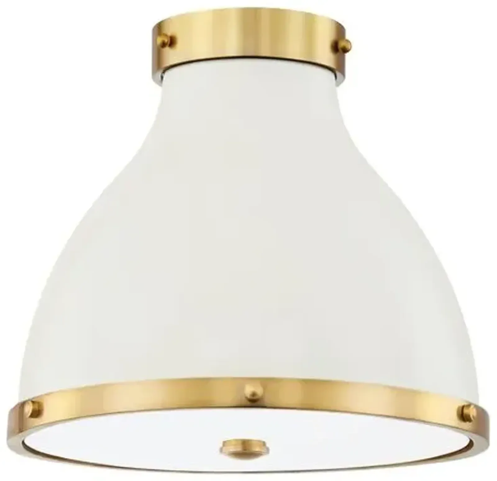 Painted No. 3 11" Flush Mount - White