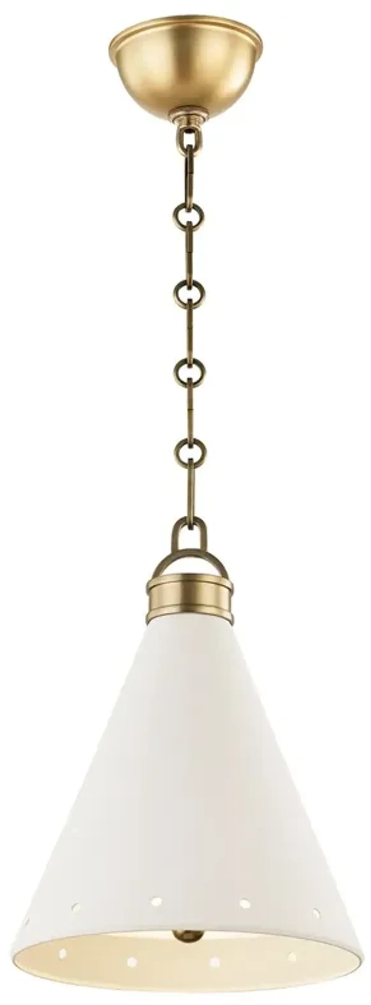 Plaster No.1 Pendant - Aged Brass/white Plaster