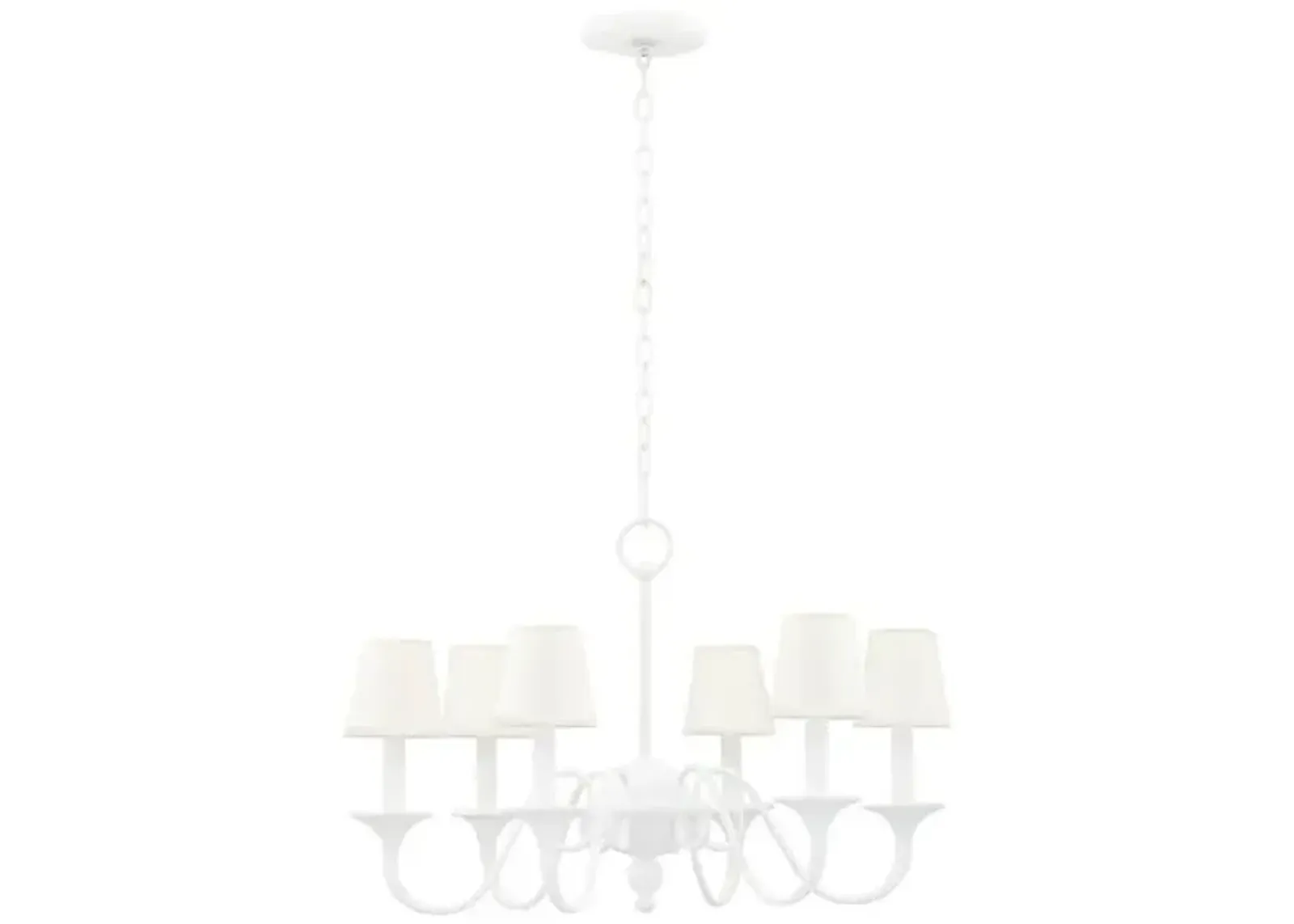 Windsor 6-Light Chandelier - White Plaster