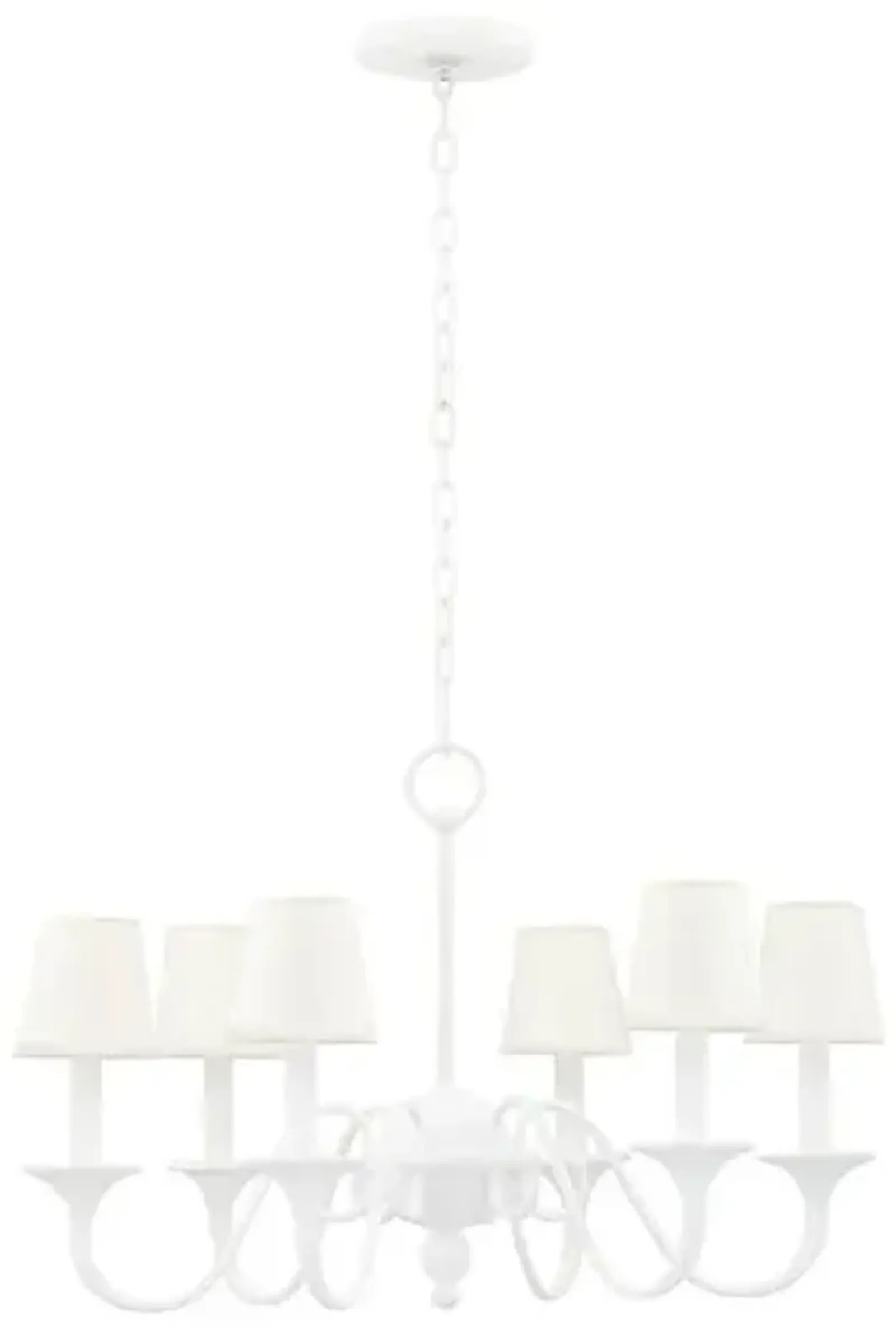 Windsor 6-Light Chandelier - White Plaster