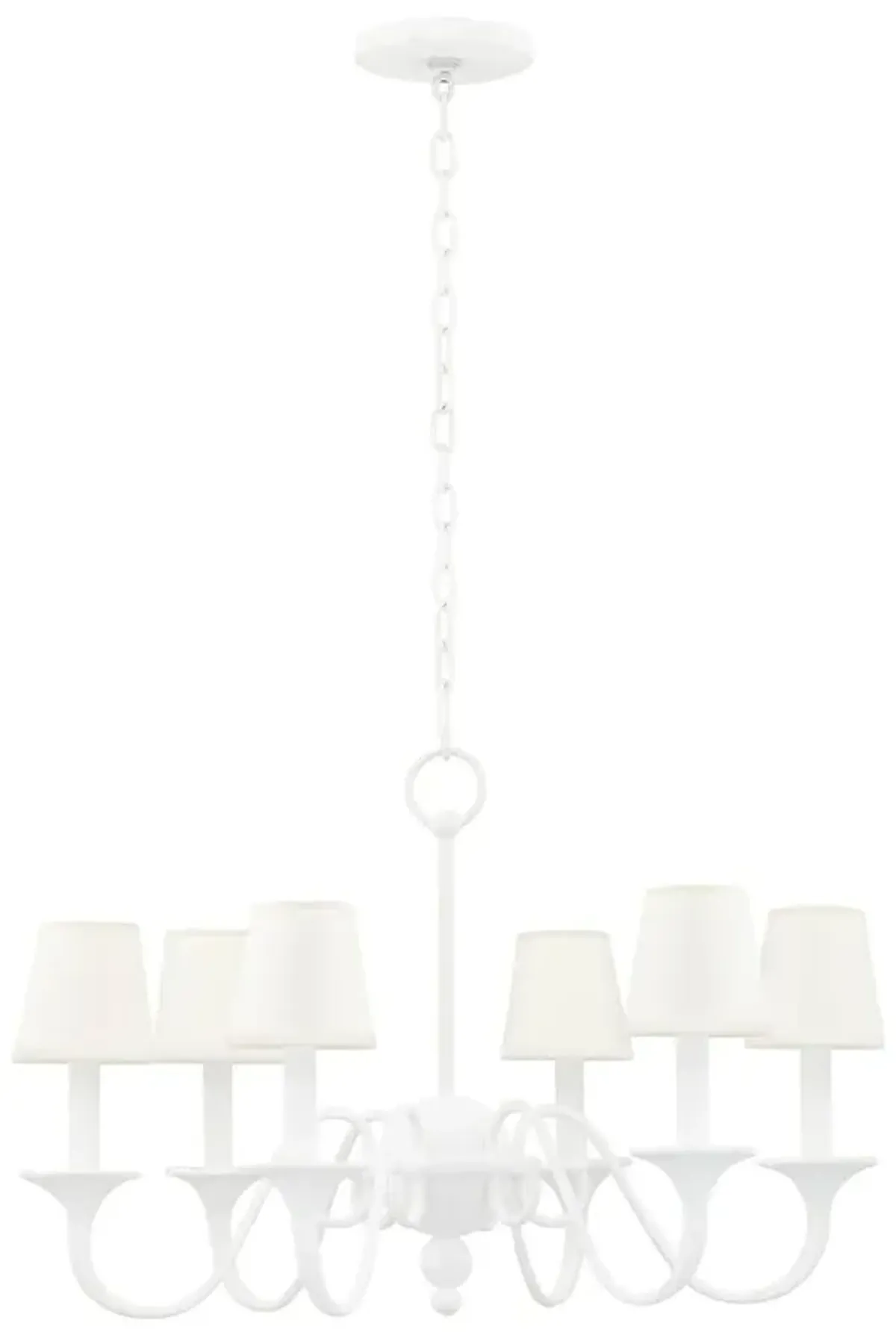 Windsor 6-Light Chandelier - White Plaster