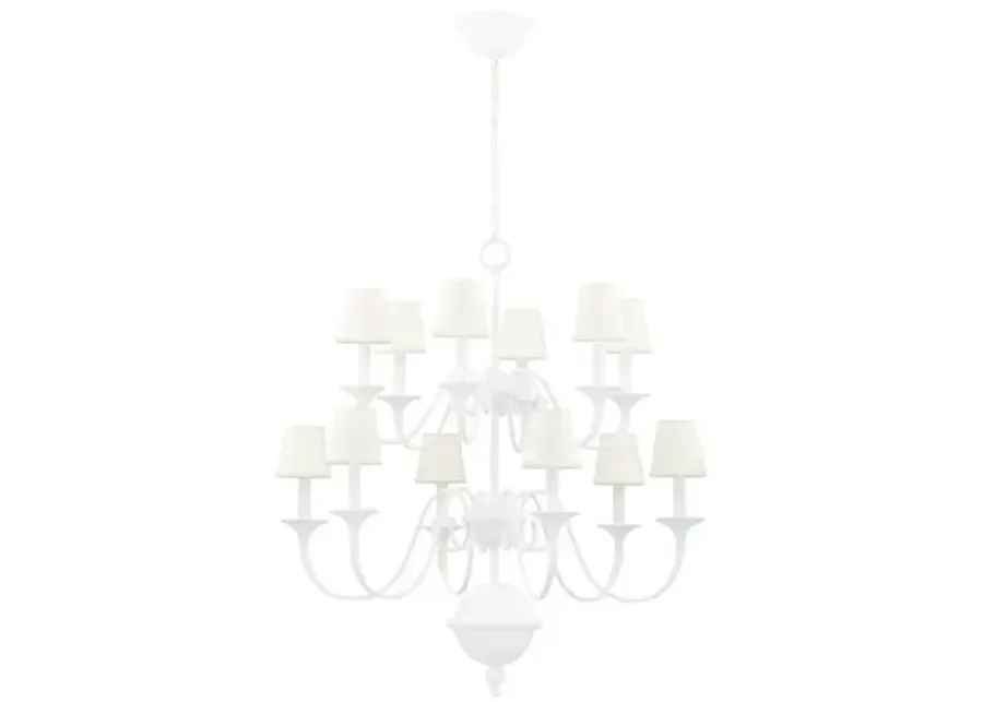 Windsor 39" Chandelier - White Plaster