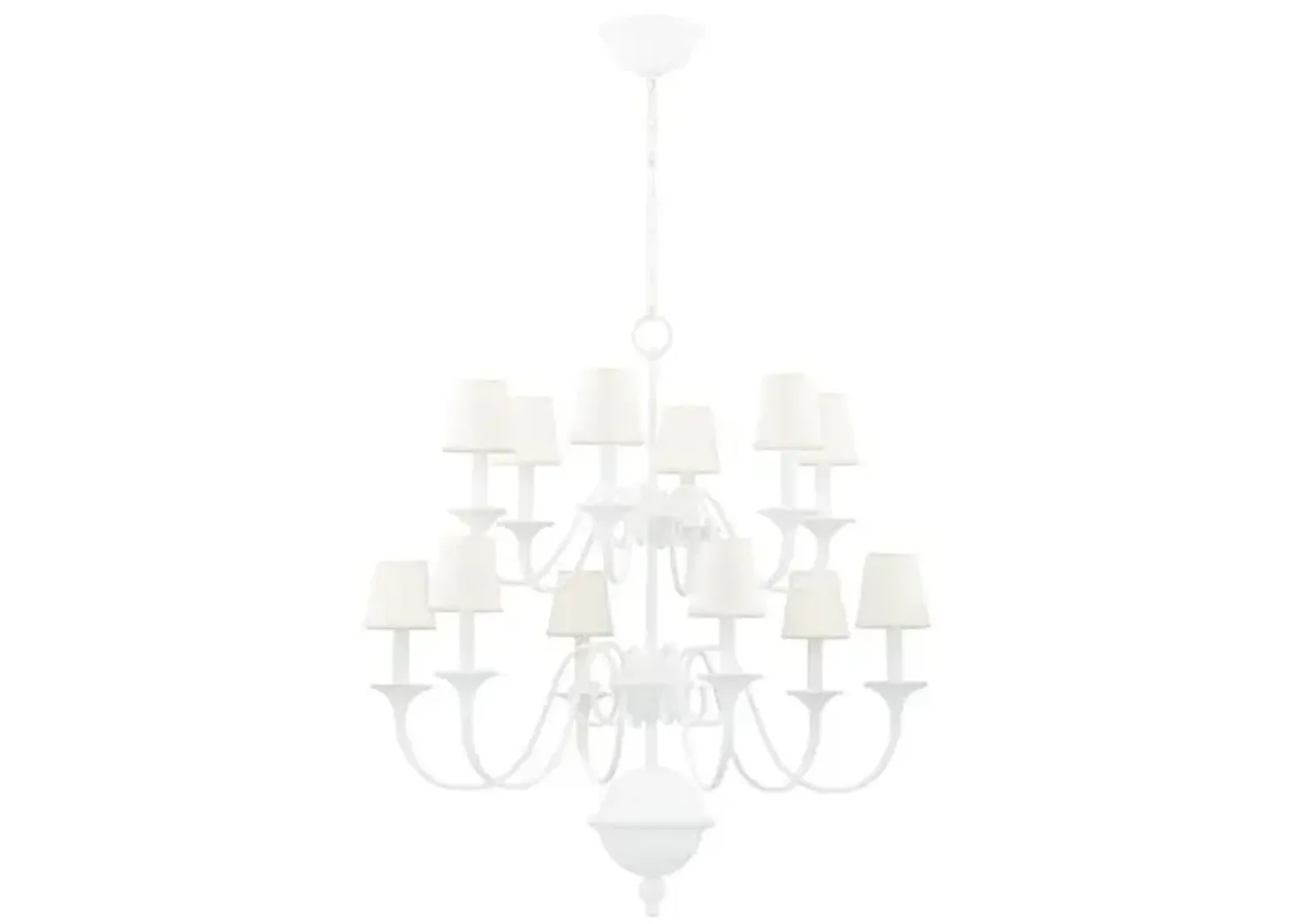 Windsor 12-Light Chandelier - White Plaster