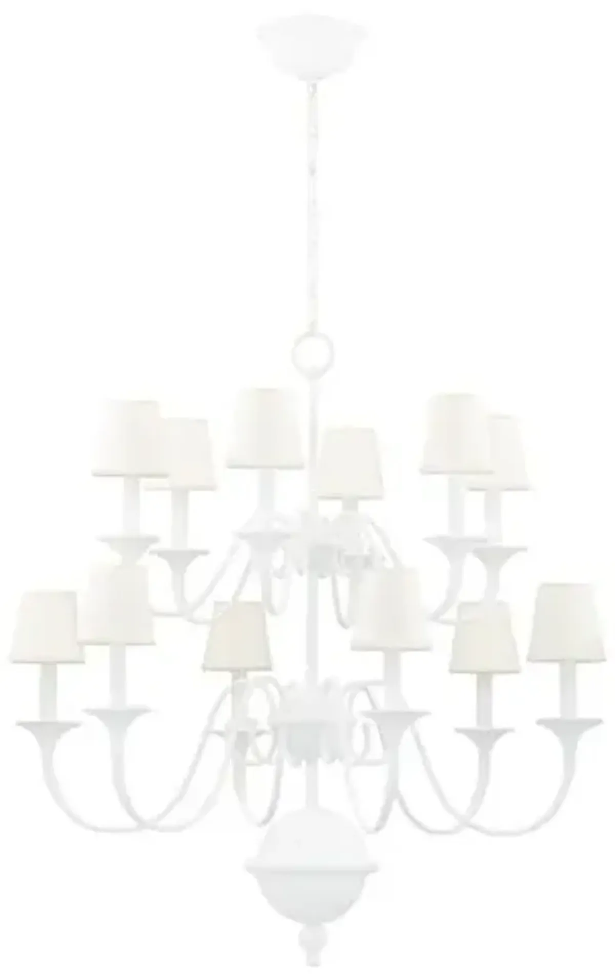 Windsor 39" Chandelier - White Plaster