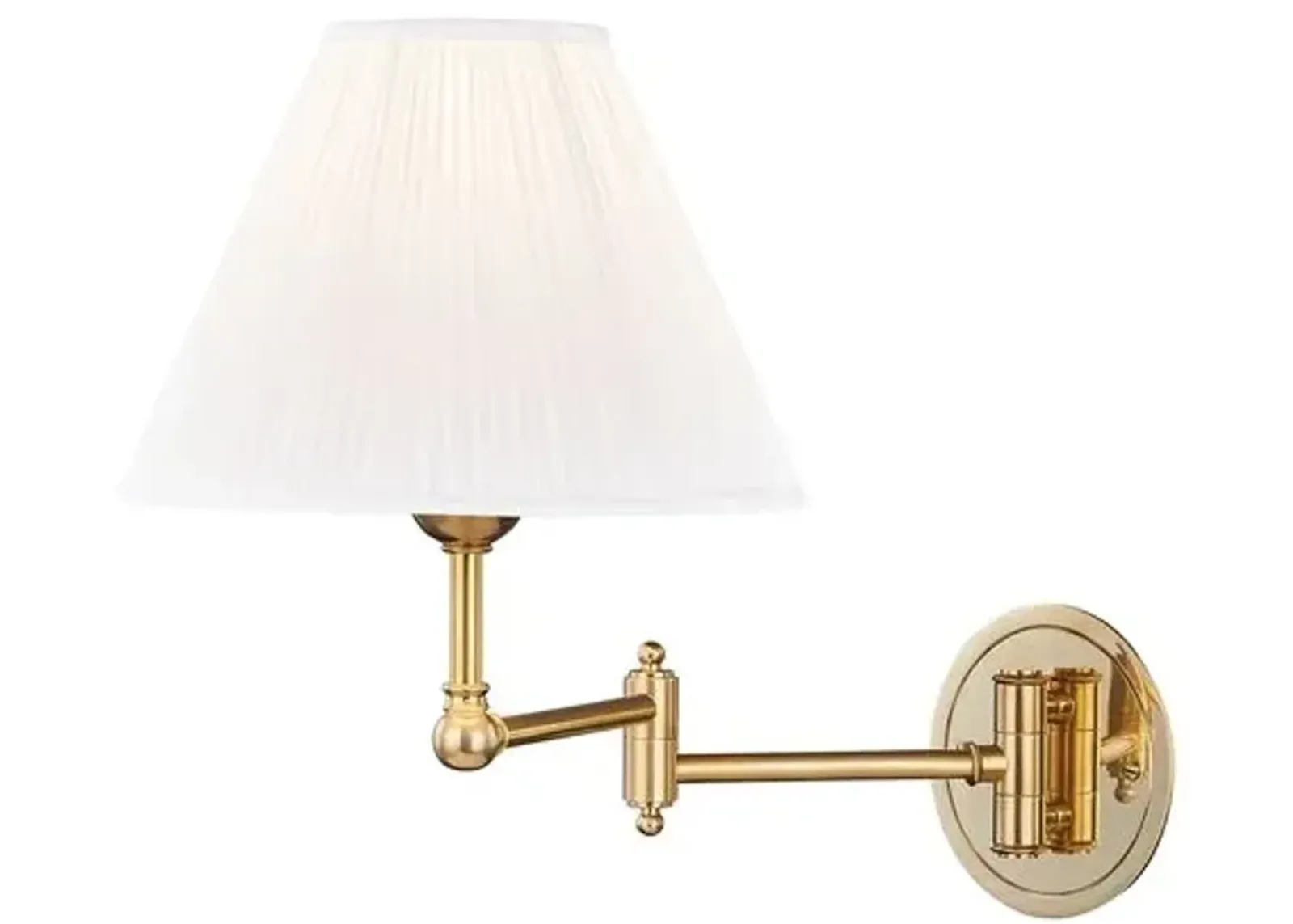 Signature No.1 Wall Sconce - Silk Shade - Gold