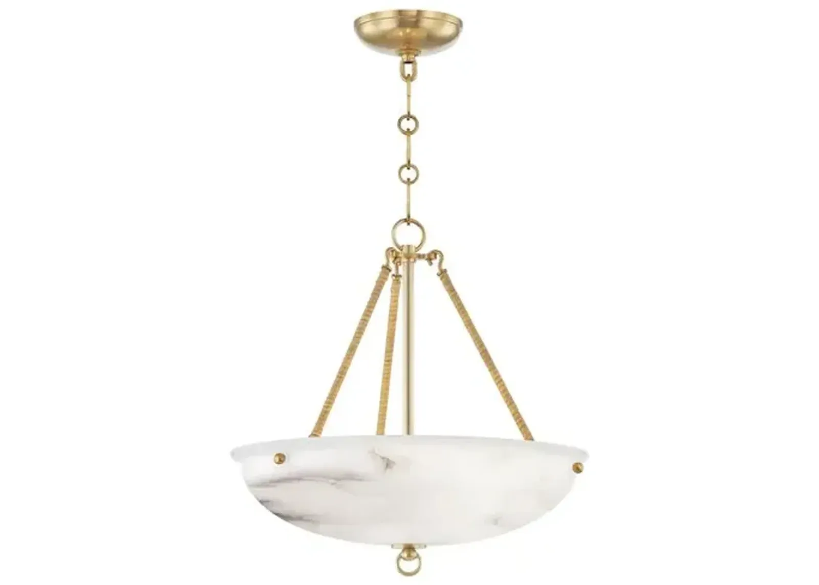 Somerset 15.75" Alabaster Pendant - Gold