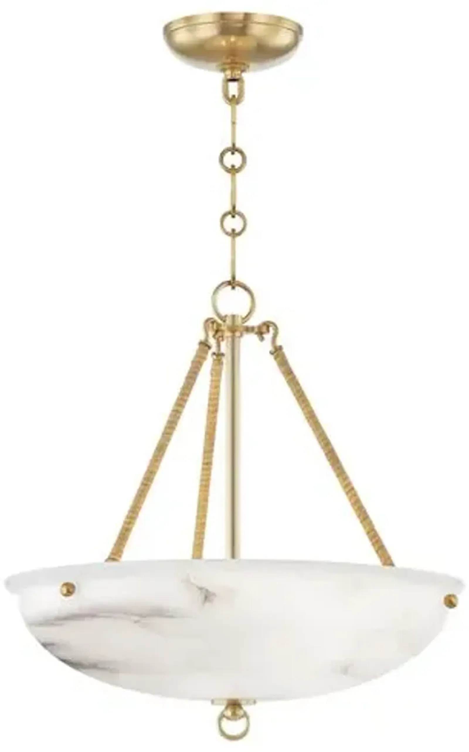 Somerset 15.75" Alabaster Pendant - Gold