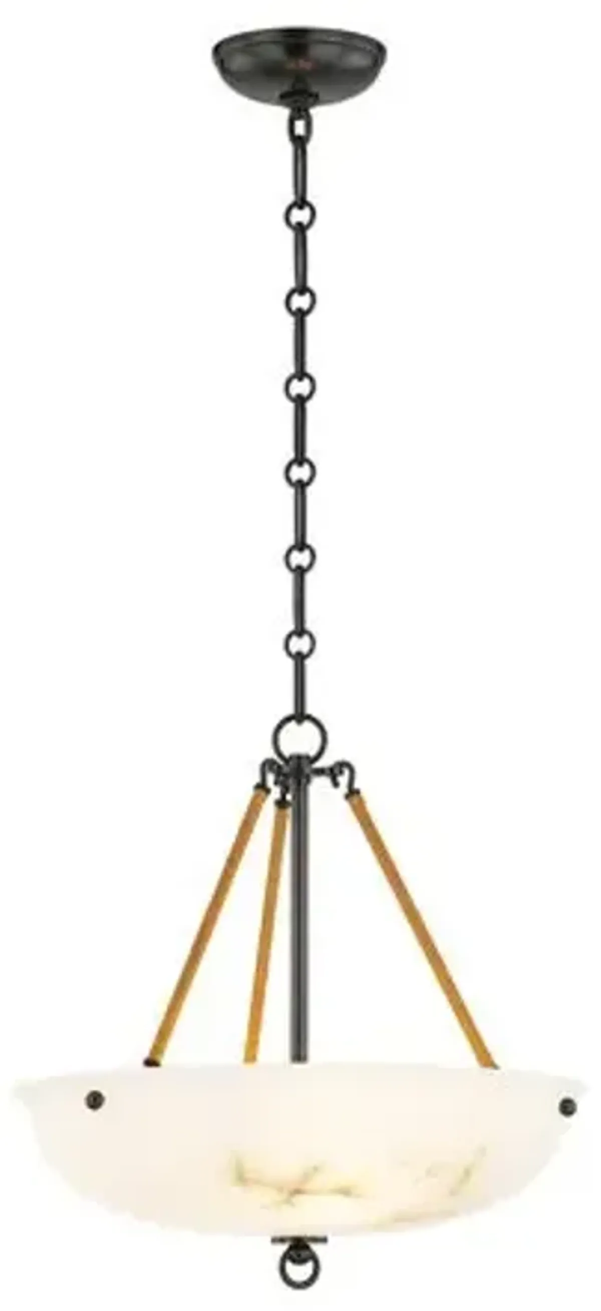 Somerset 15.75" Alabaster Pendant - Brown