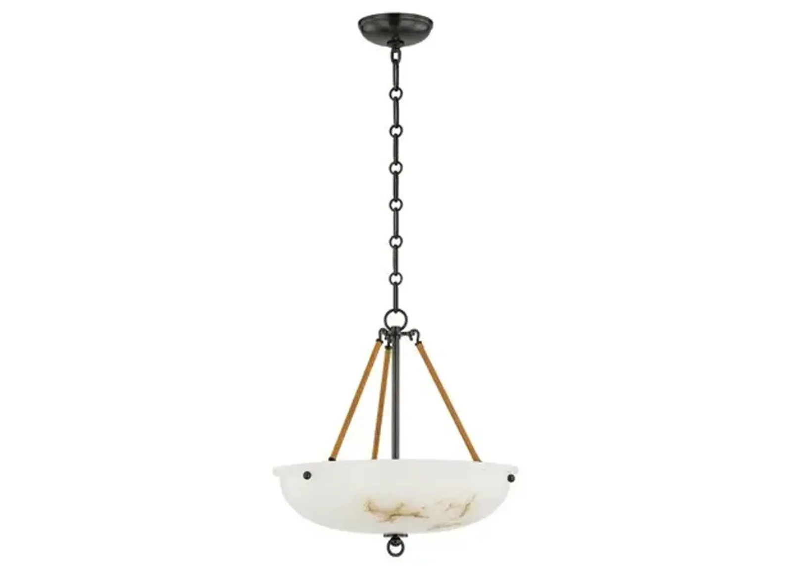 Somerset 15.75" Alabaster Pendant - Brown