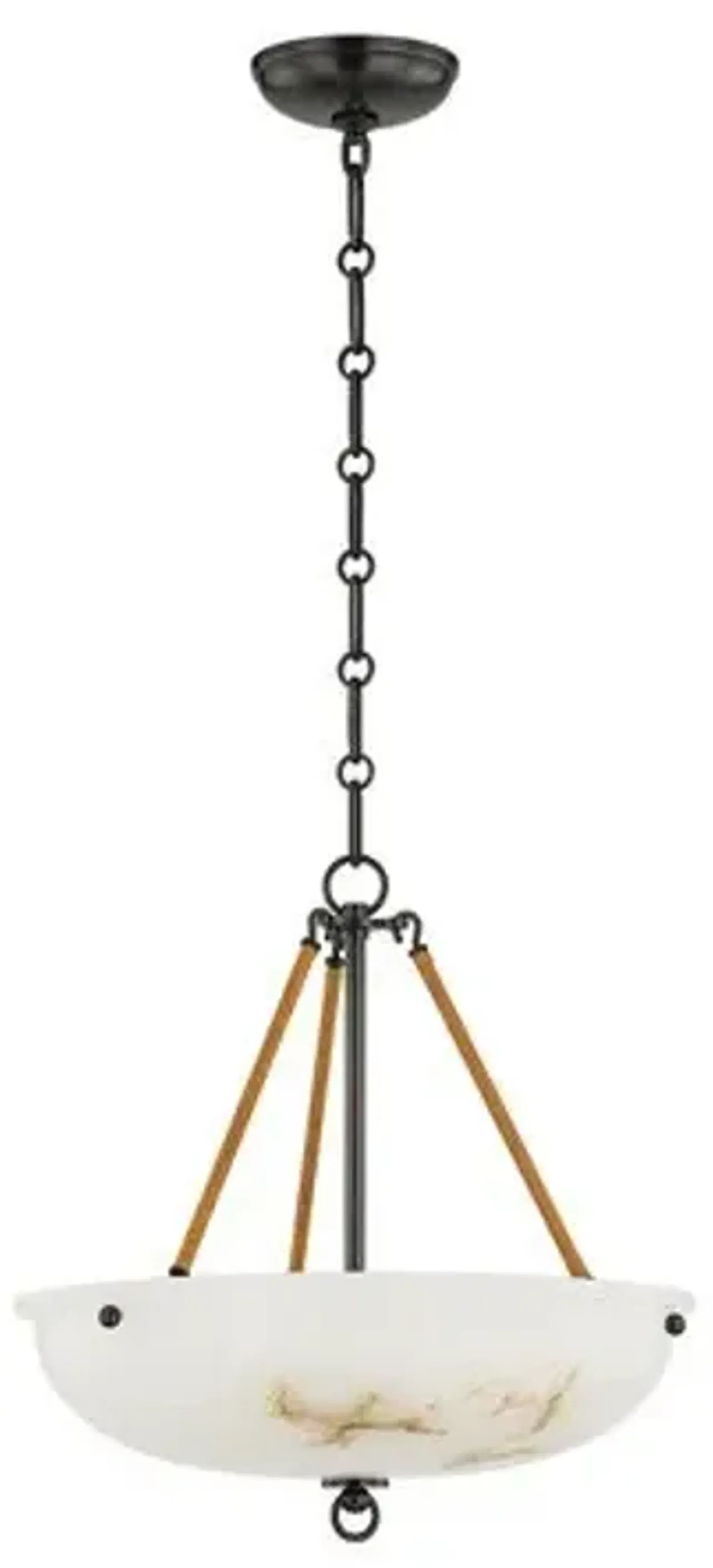 Somerset 15.75" Alabaster Pendant - Brown