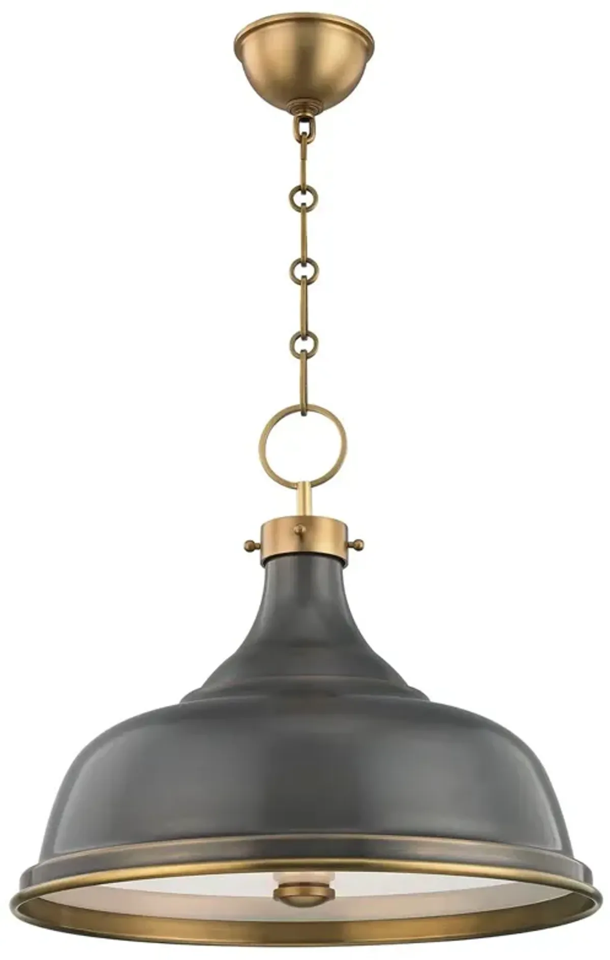 Metal No.1 16" Pendant - Aged/Antique Distressed Bronze - Brown