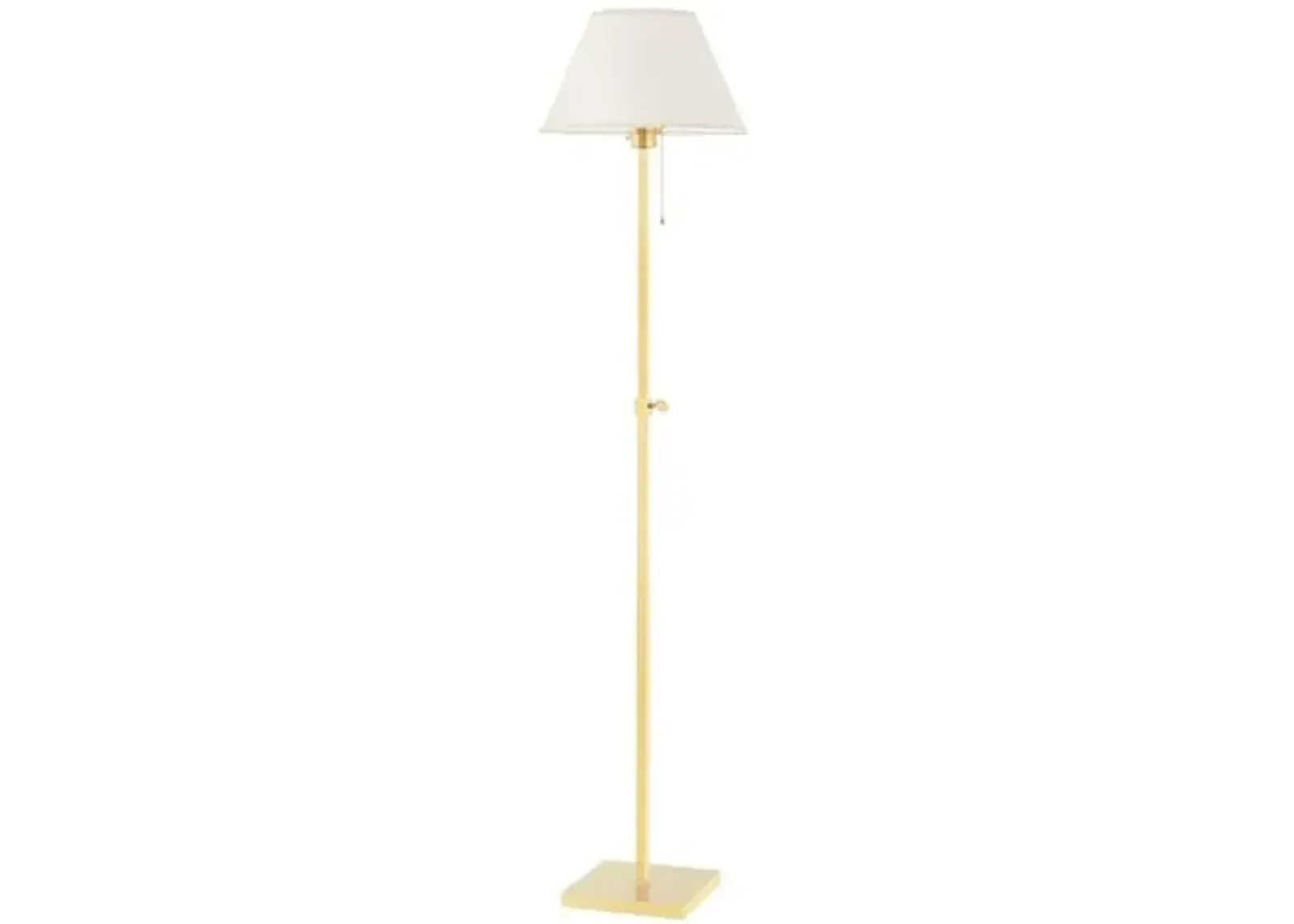 Leeds 52" Floor Lamp - Aged Brass