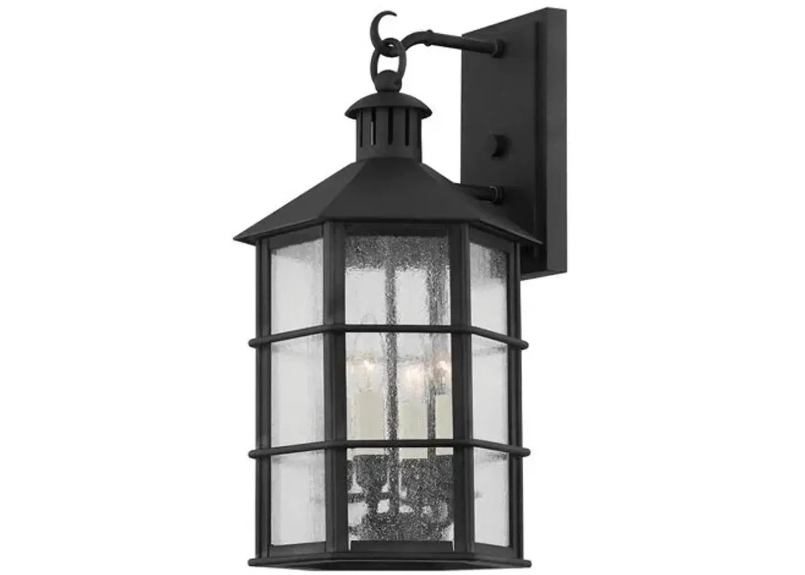 Lake County Outdoor Wall Sconce - French Iron - Black