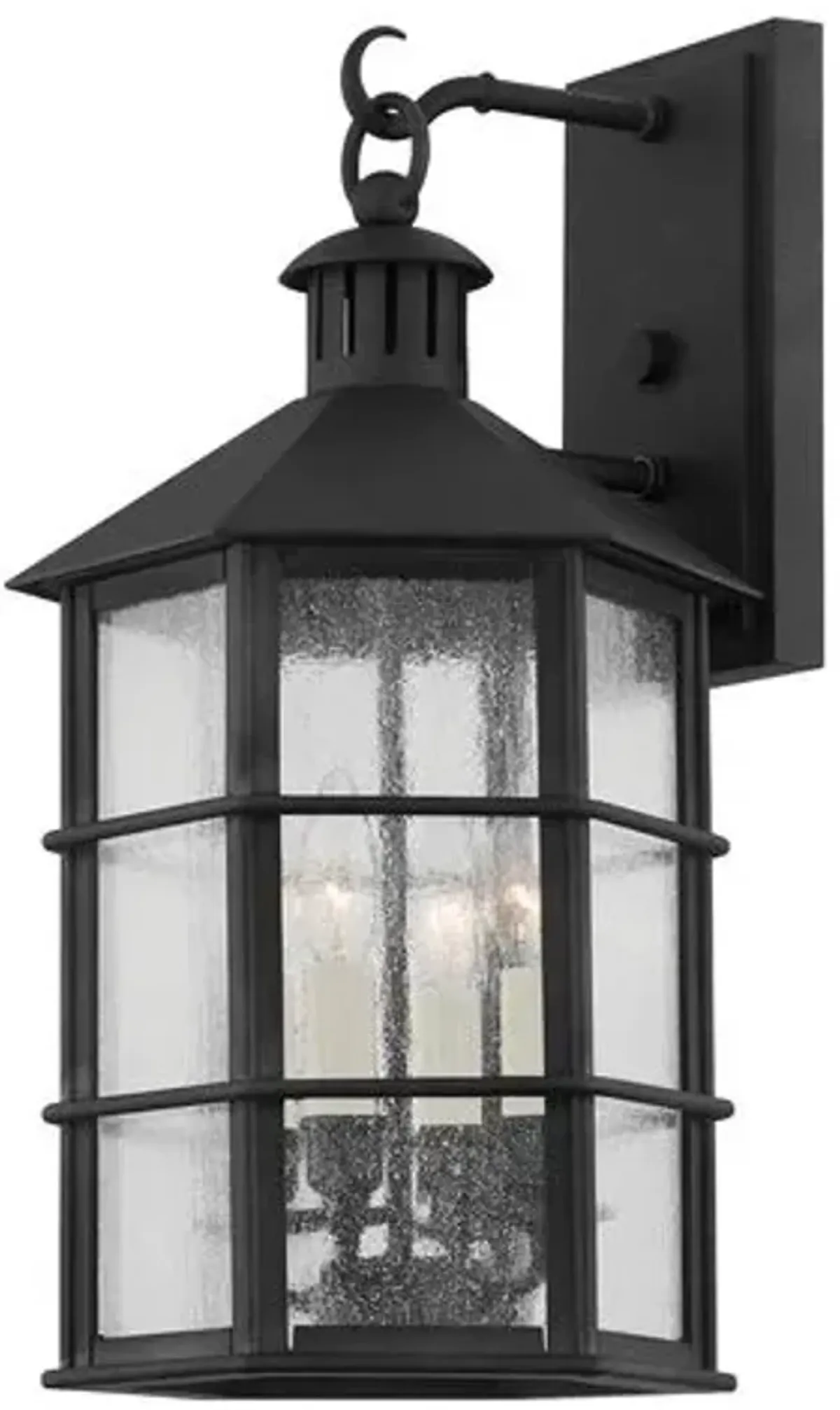 Lake County Outdoor Wall Sconce - French Iron - Black