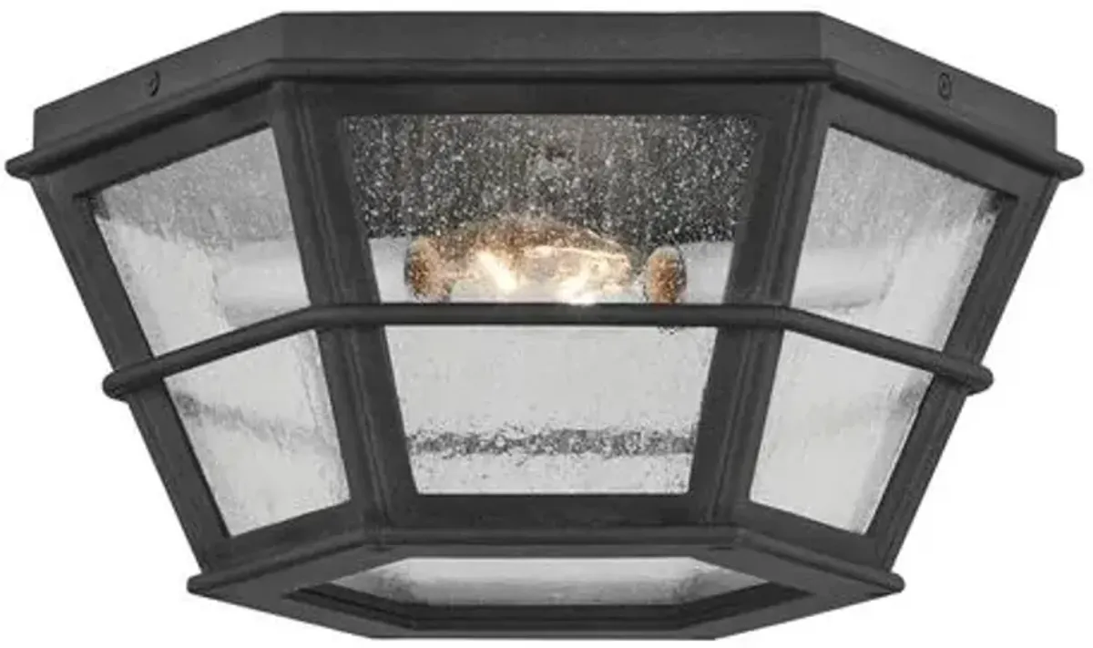 Lake County Outdoor Flush Mount - French Iron - Black