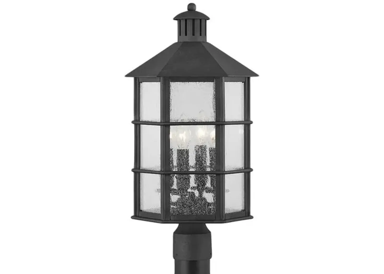 Lake County Outdoor 21.25" Post Light - French Iron - Black