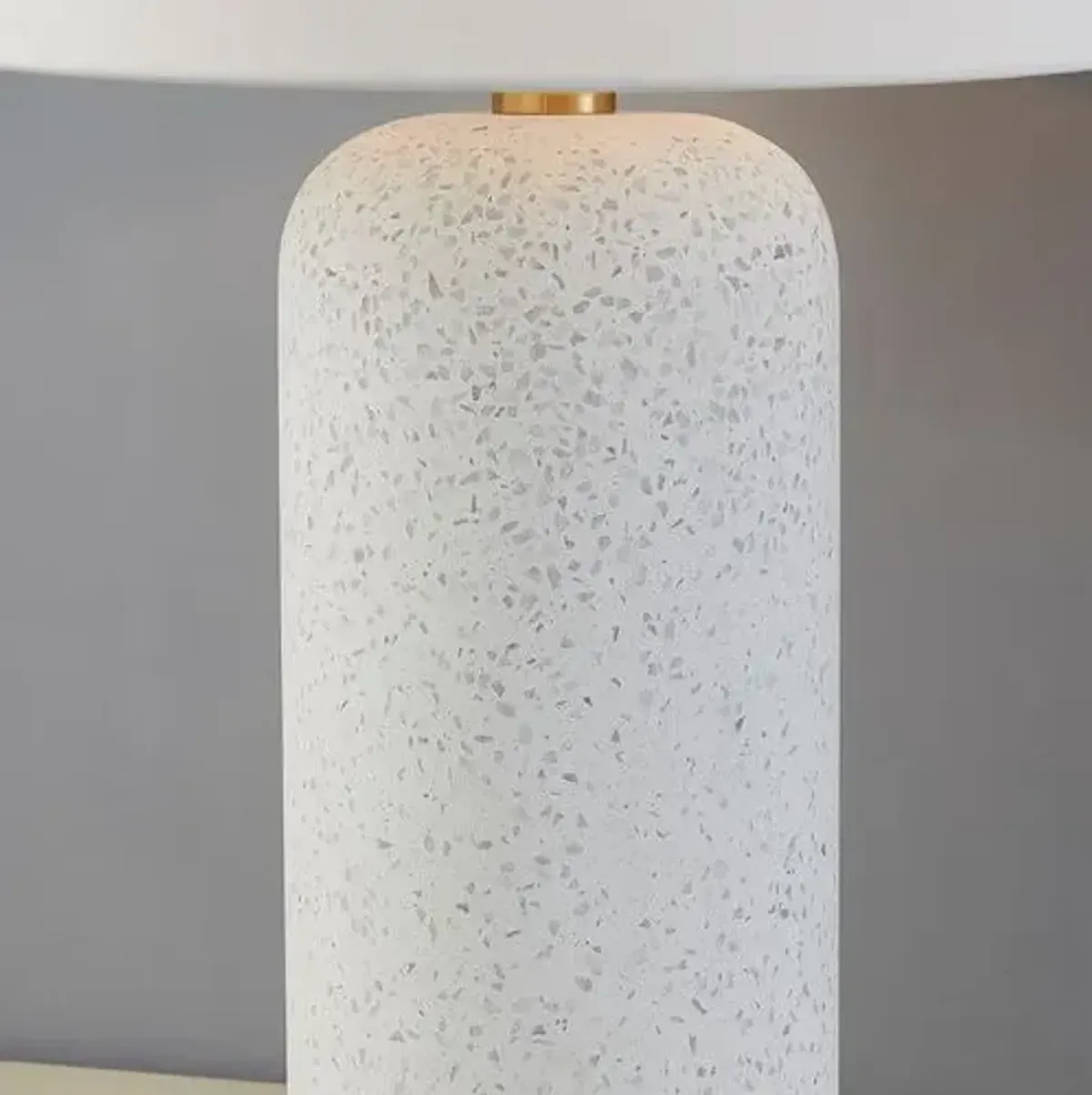 Margaret Terrazzo Table Lamp - White - Megan Molten for Mitzi - Gold