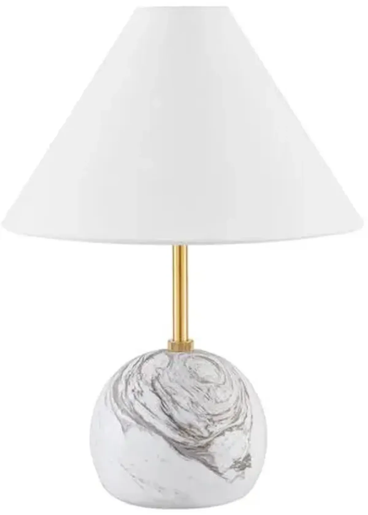 Rowan 16" Table Lamp - Aged Brass - Gold