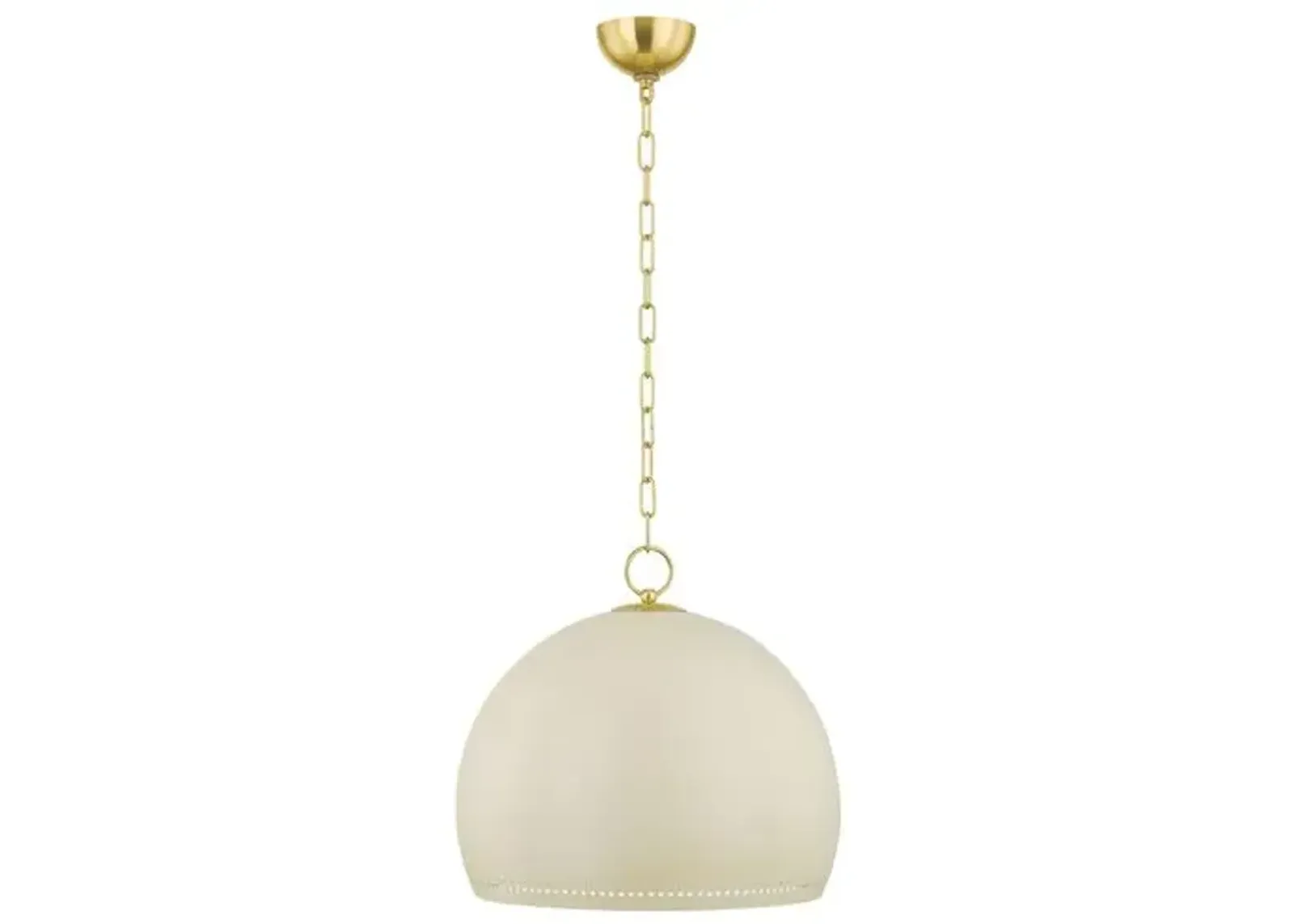 Saige Pendant - Aged Brass/Soft Cream - Ivory