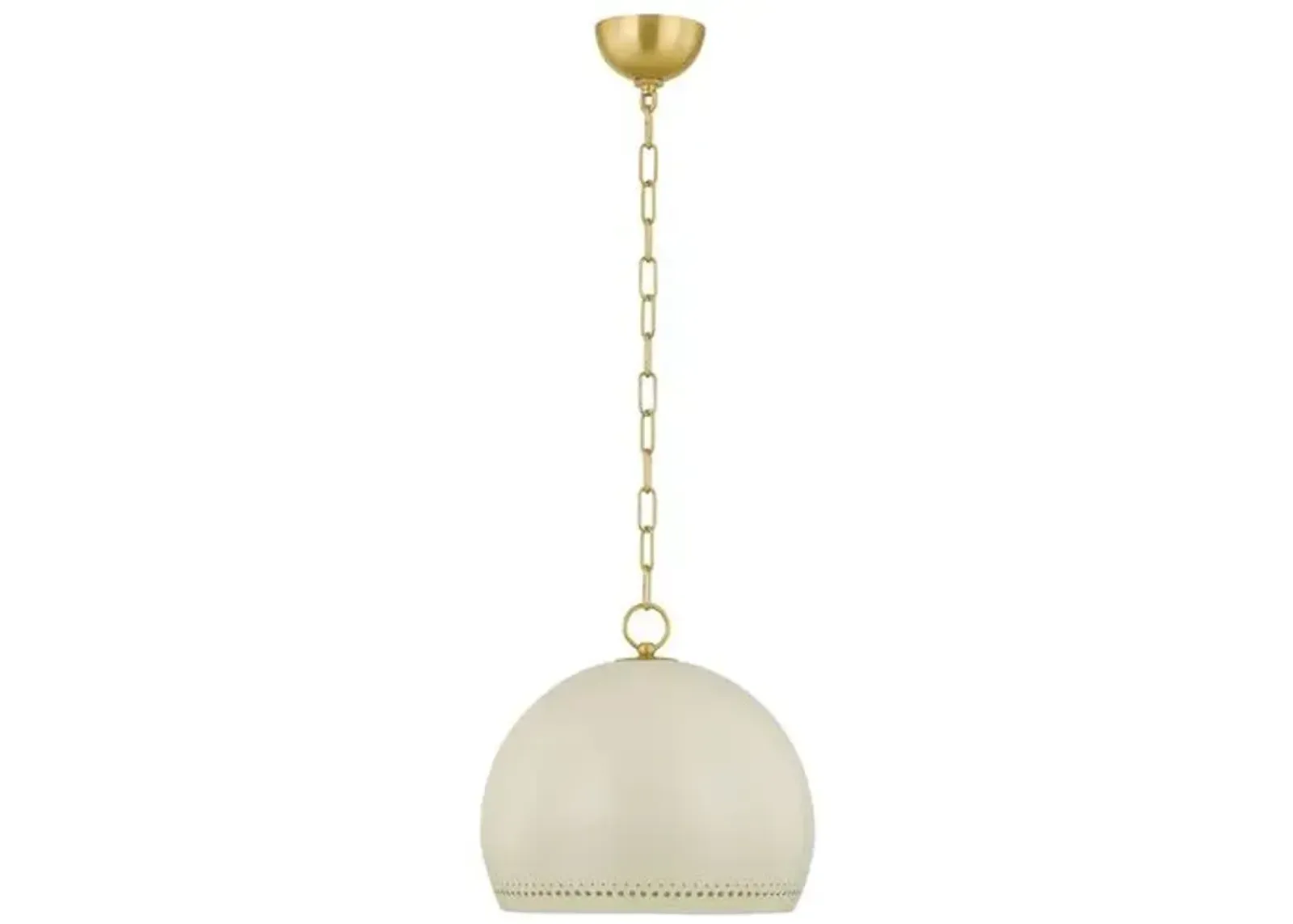 Saige Pendant - Aged Brass/Soft Cream - Ivory